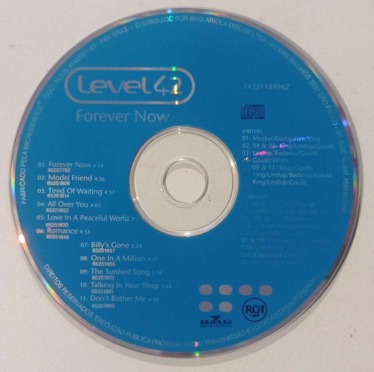 Level 42 - Forever Now (CD Nacional Usado)