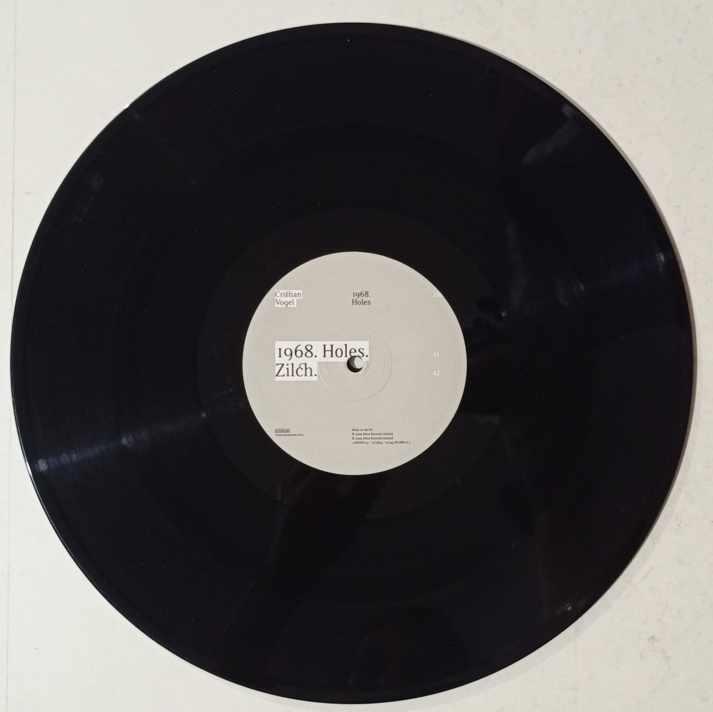 Cristian Vogel - 1968.Holes (Vynil 12" - Importado Inglaterra - USADO)