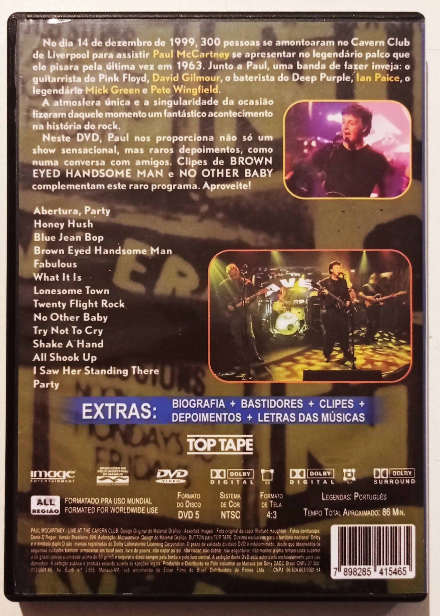 Paul McCartney - LIVE At The Cavern Club! (DVD - Nacional - USADO)