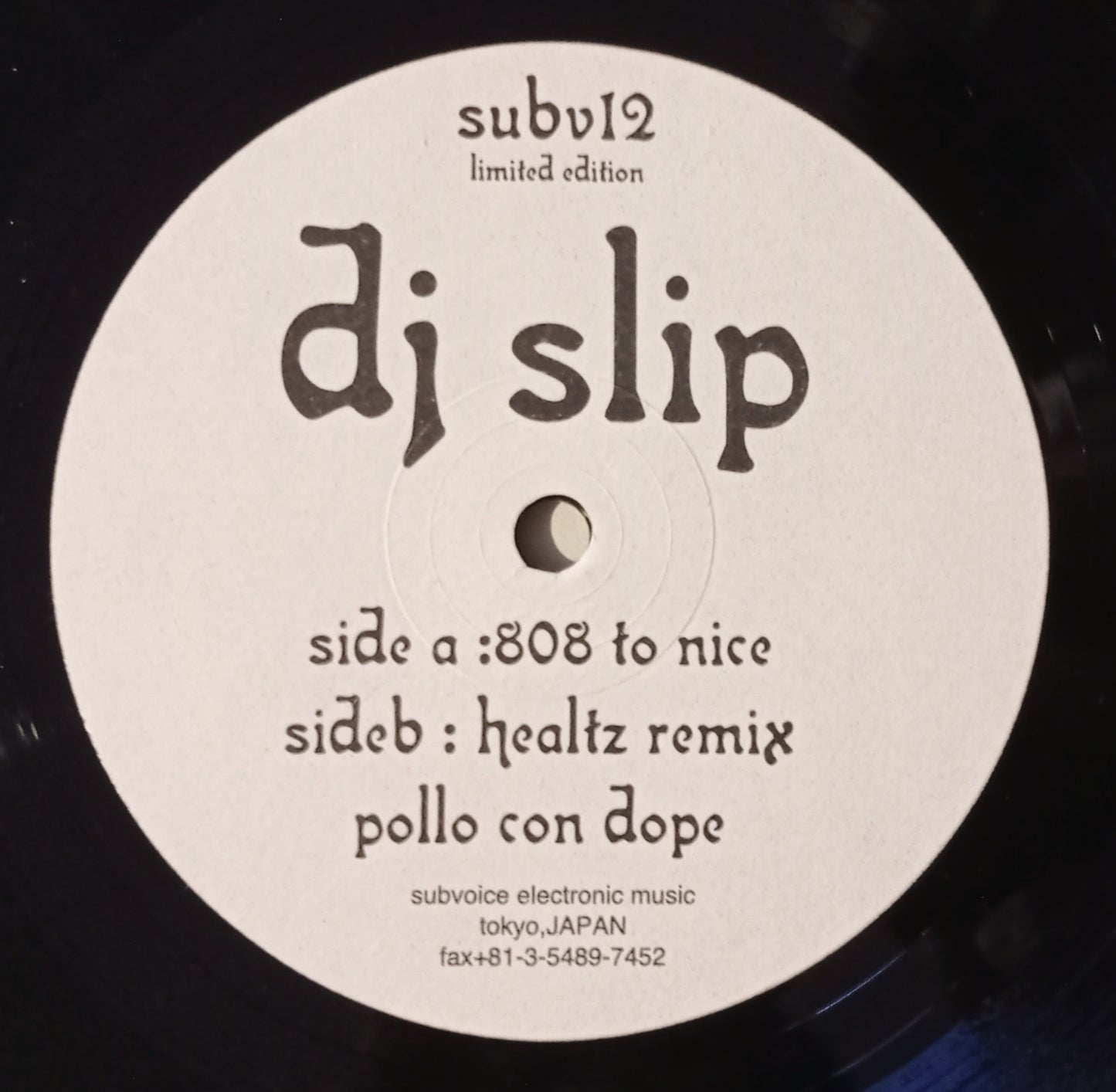 DJ Slip - 808 To Nice (Vinyl 12" - Importado Japão - USADO)