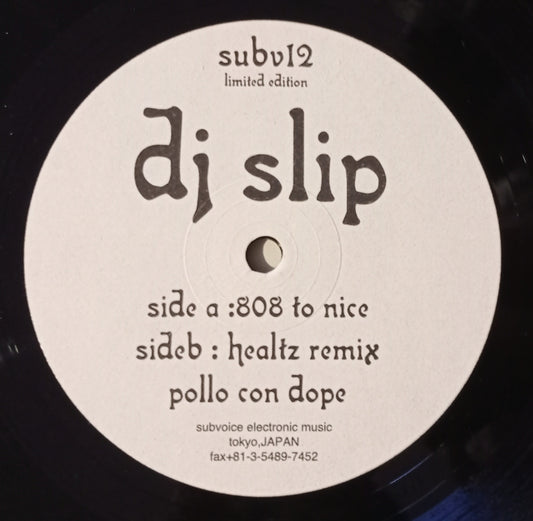 DJ Slip - 808 To Nice (Vinyl 12" - Importado Japão - USADO)