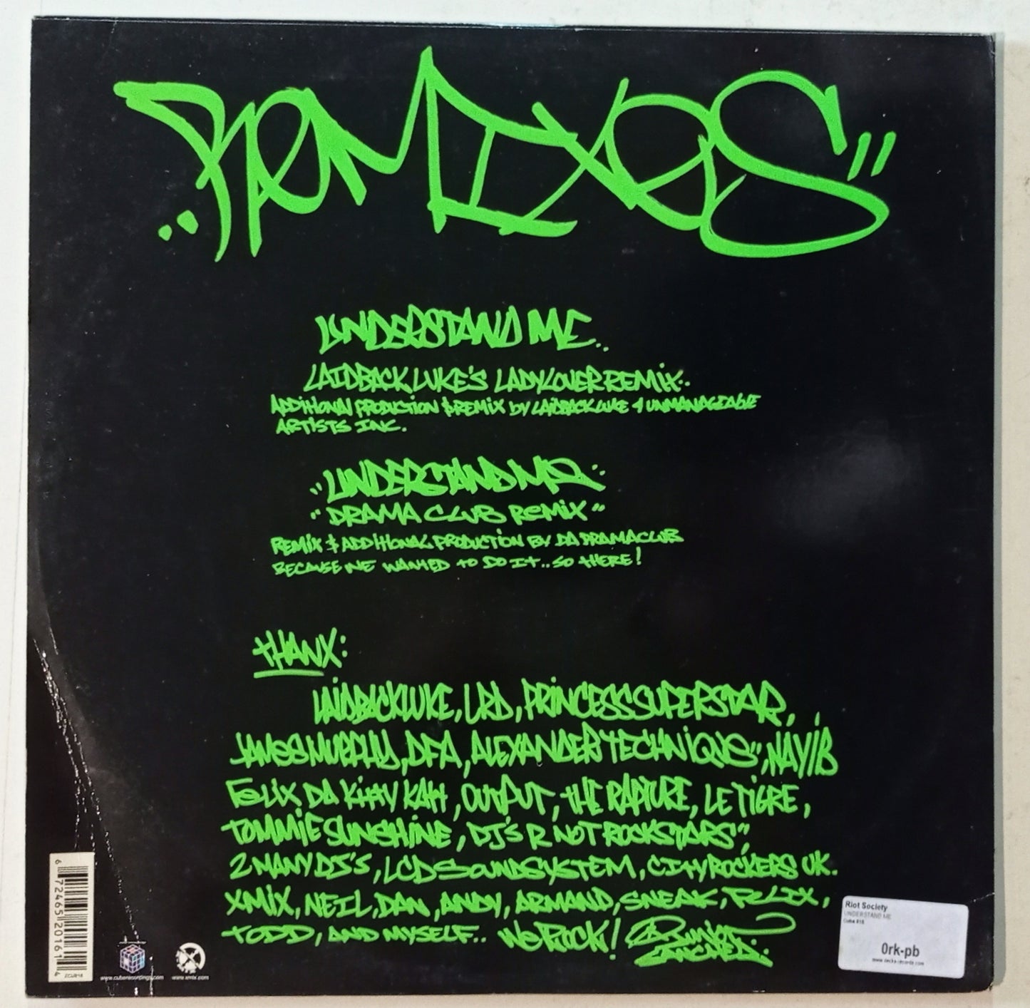 Riot Society - Understand Me (Vinyl 12" - Importado USA - USADO)