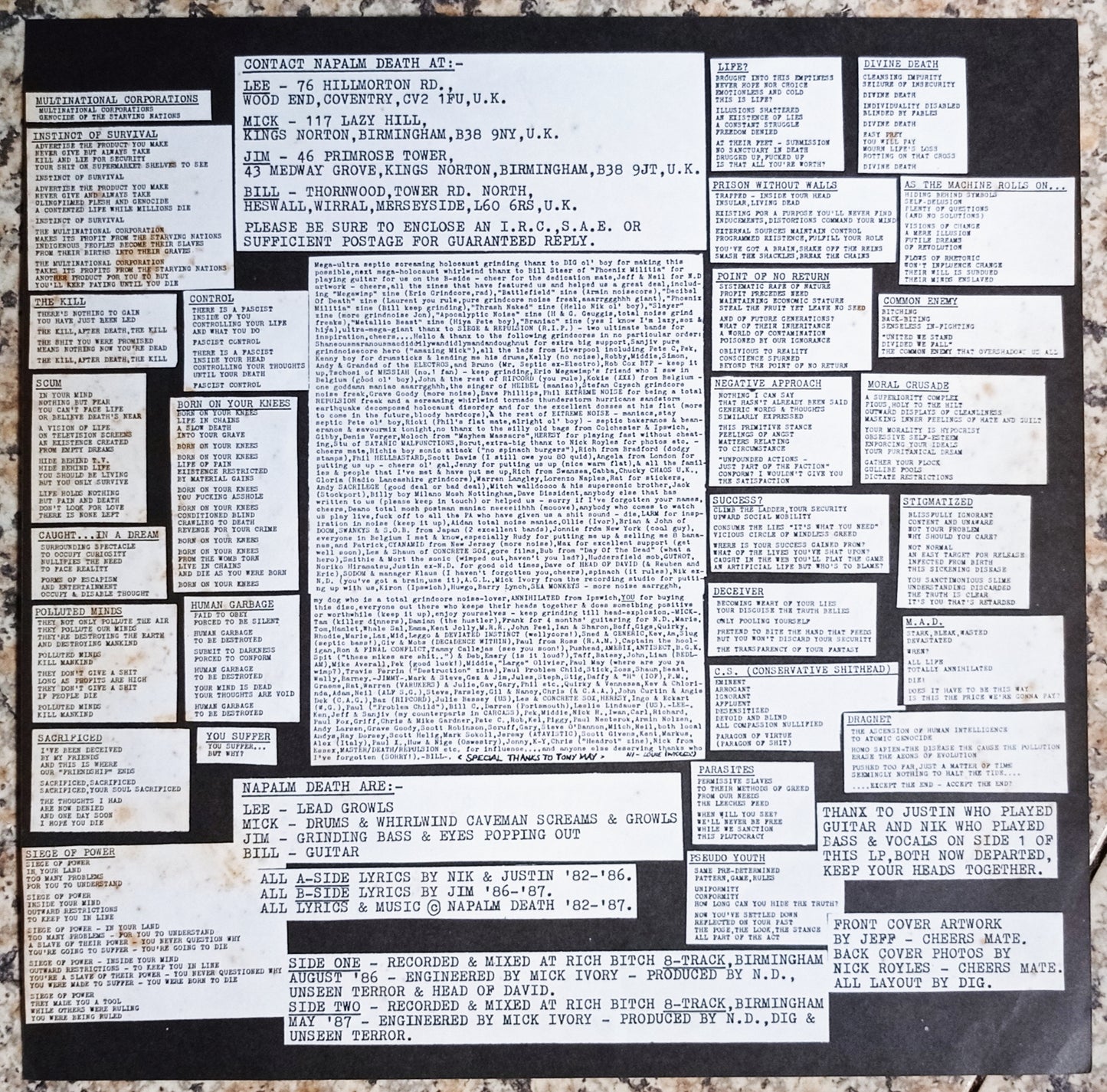 Napalm Death - Scum (LP - Nacional - USADO)