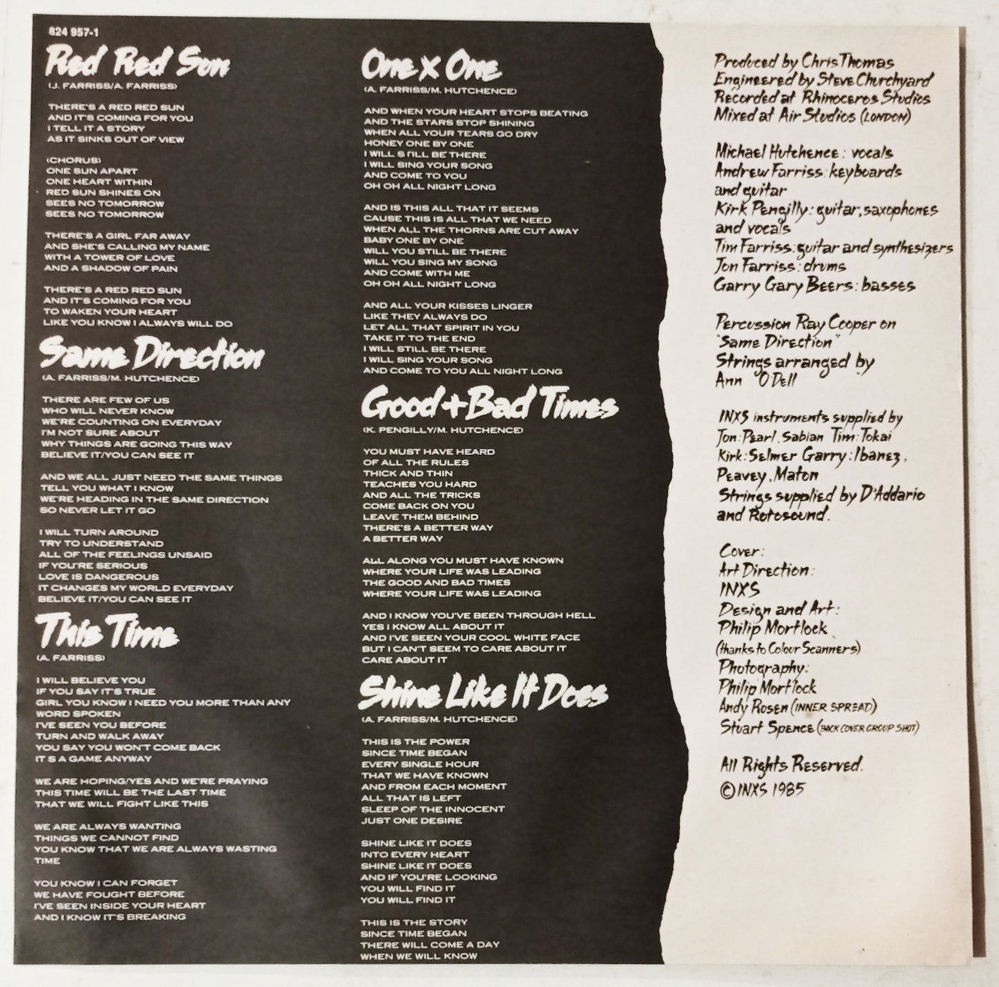 INXS - Listen Like Thieves (LP - Nacional - USADO)