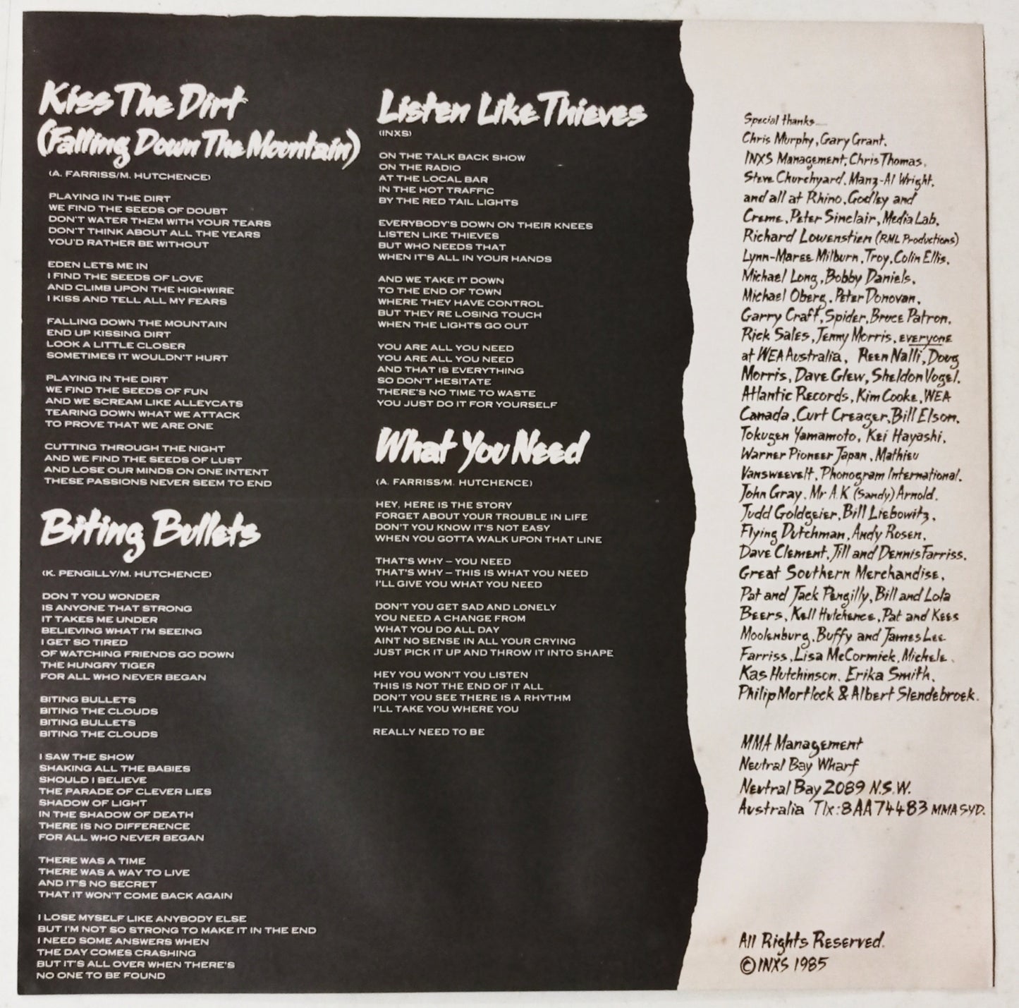 INXS - Listen Like Thieves (LP - Nacional - USADO)