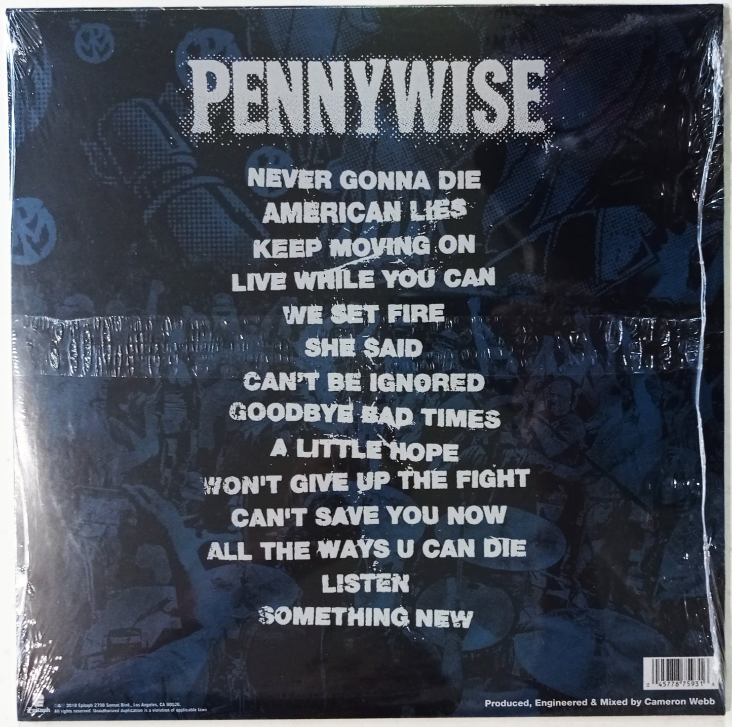 Pennywise - Never Gonna Die (LP - Importado USA - LACRADO)