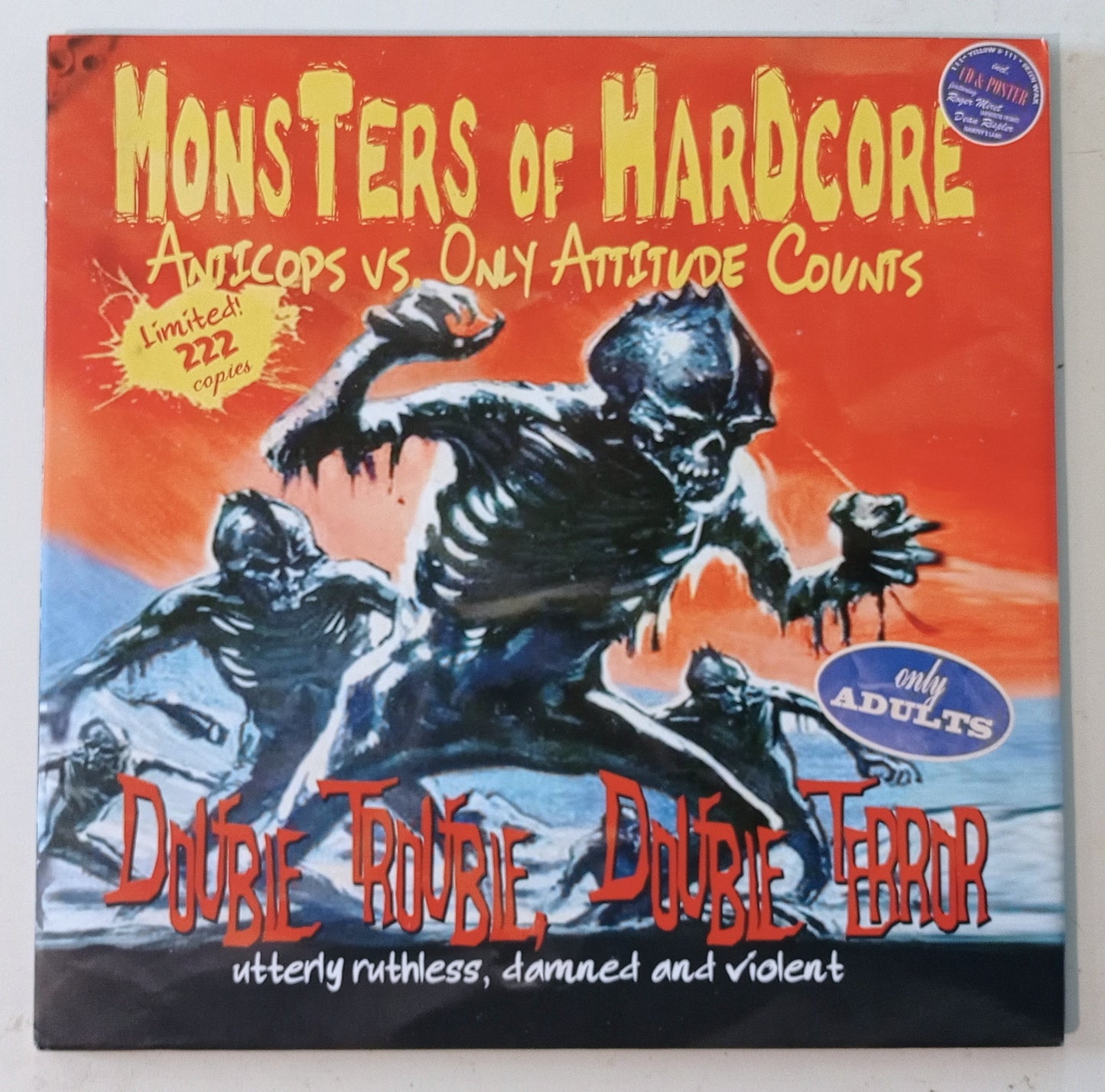 Anticops vs Only Attitude Counts - Monsters Of Hardcore (Split LP Importado Alemanha + CD Bonus - NOVO)