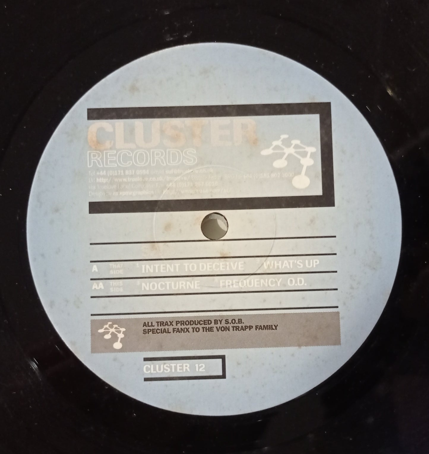 S.O.B.– Intent To Deceive / What's Up / Nocturne / Frequency O.D. (CLUSTER 12) (Vinyl 12" Importado Reino Unido - Usado)