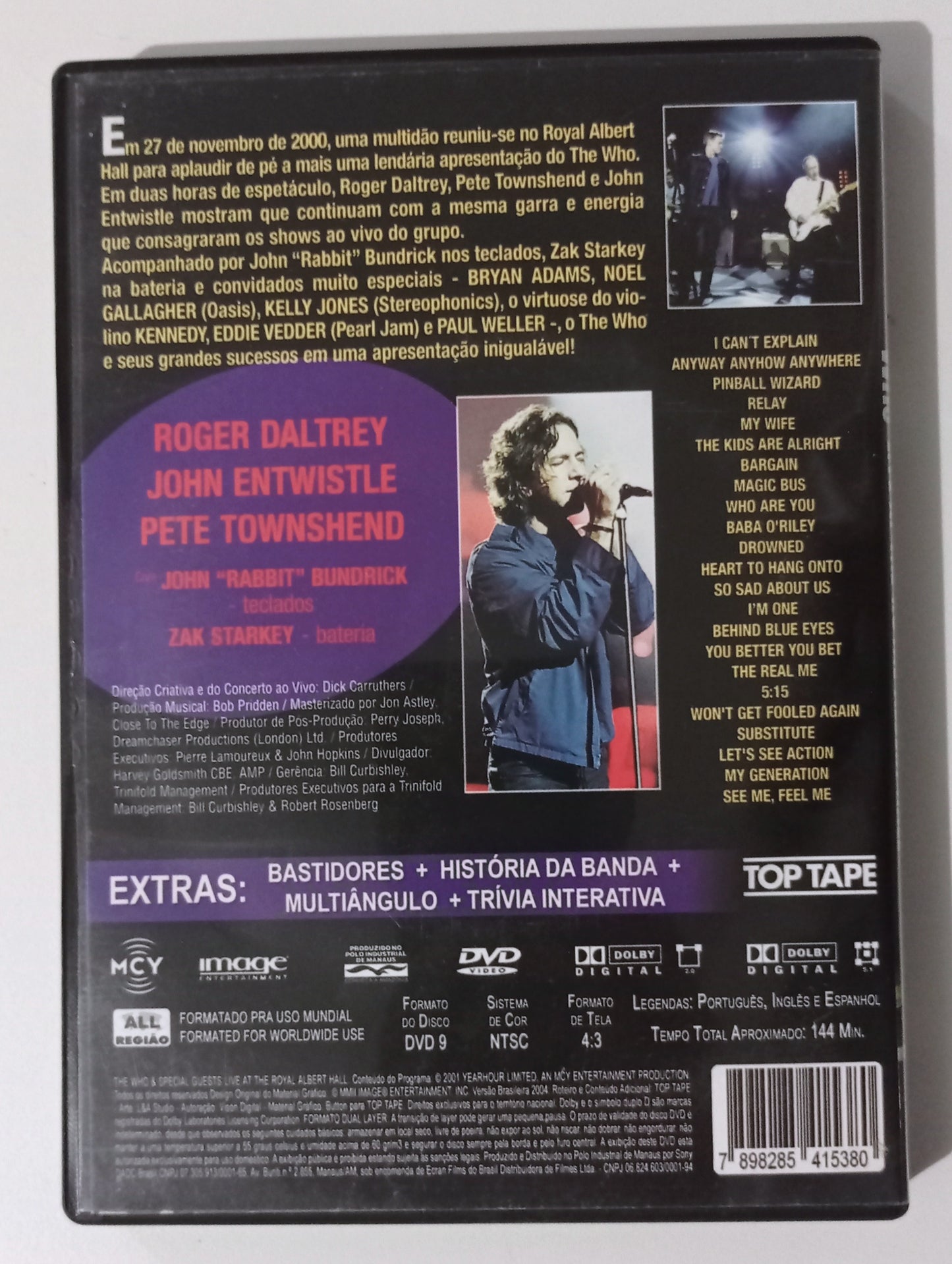 The Who & Special Guest - Live at the Royal Albert Hall (DVD Nacional - Usado)