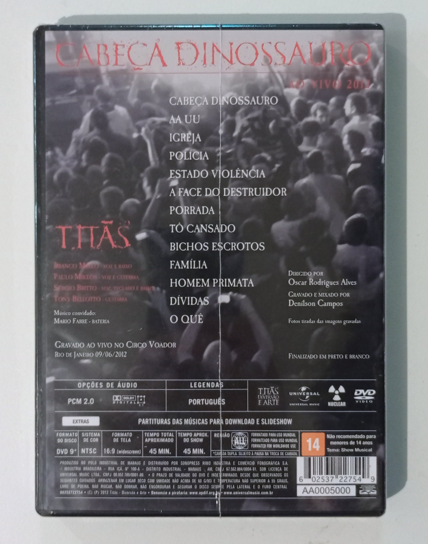 Titãs - Cabeça Dinossauro Ao Vivo 2012 (DVD Nacional LACRADO)