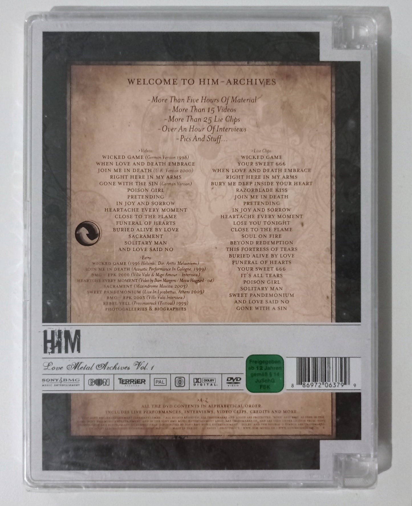 Him - Love Metal Archives Vol. 1 (DVD Alemanha LACRADO)