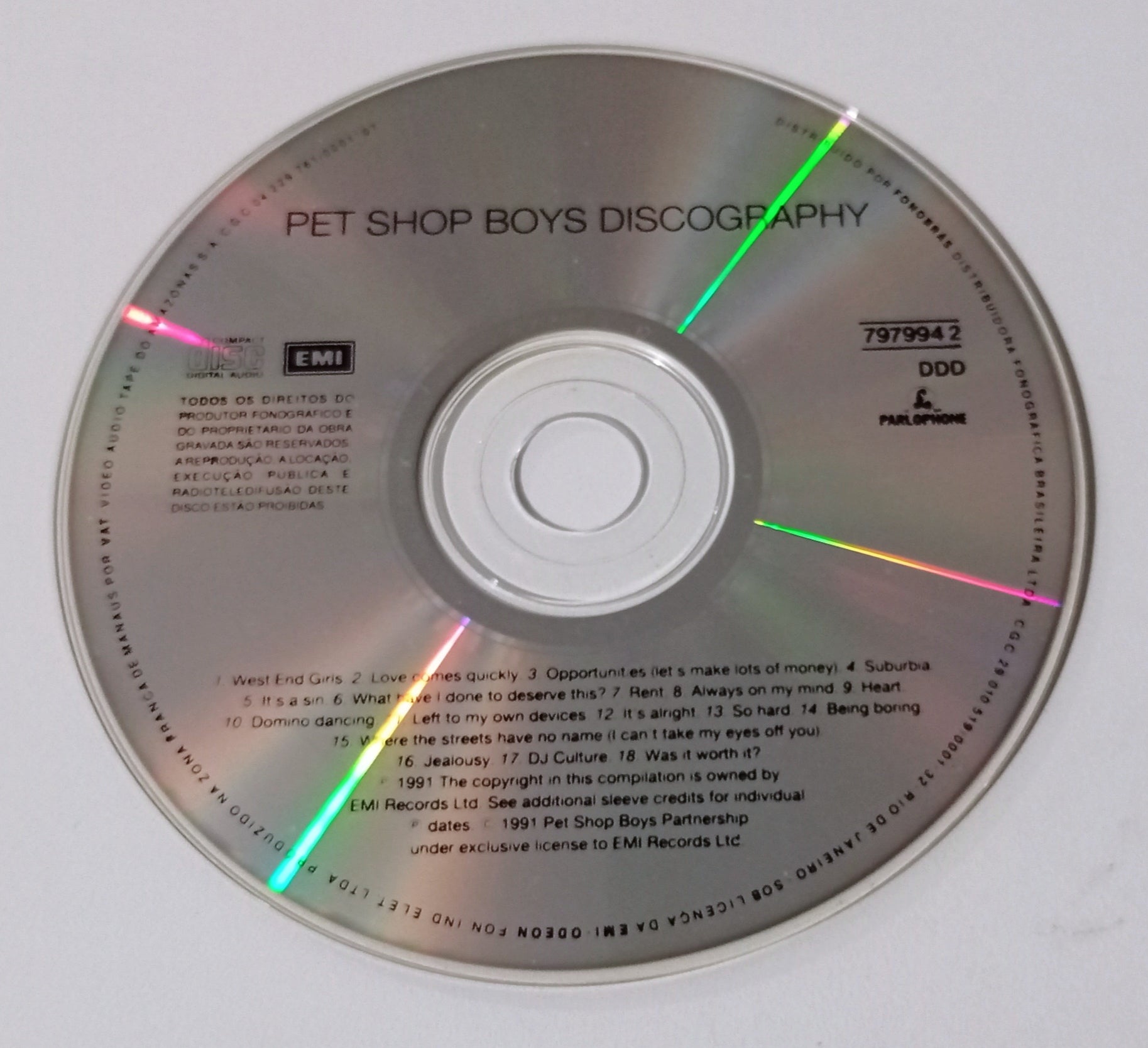 Pet Shop Boys - Discography (The Complete Singles Collection) (CD Naci –  Jam Session Discos