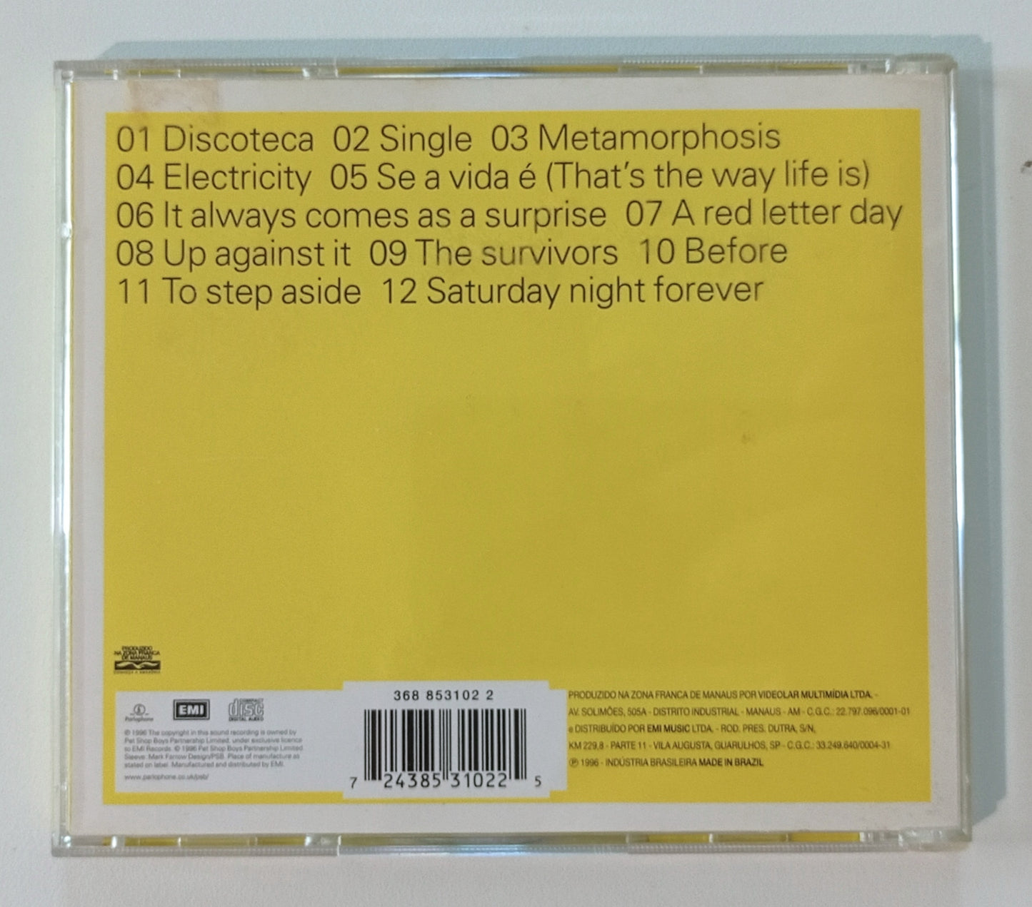 Pet Shop Boys - Bilingual (CD Nacional - Usado)