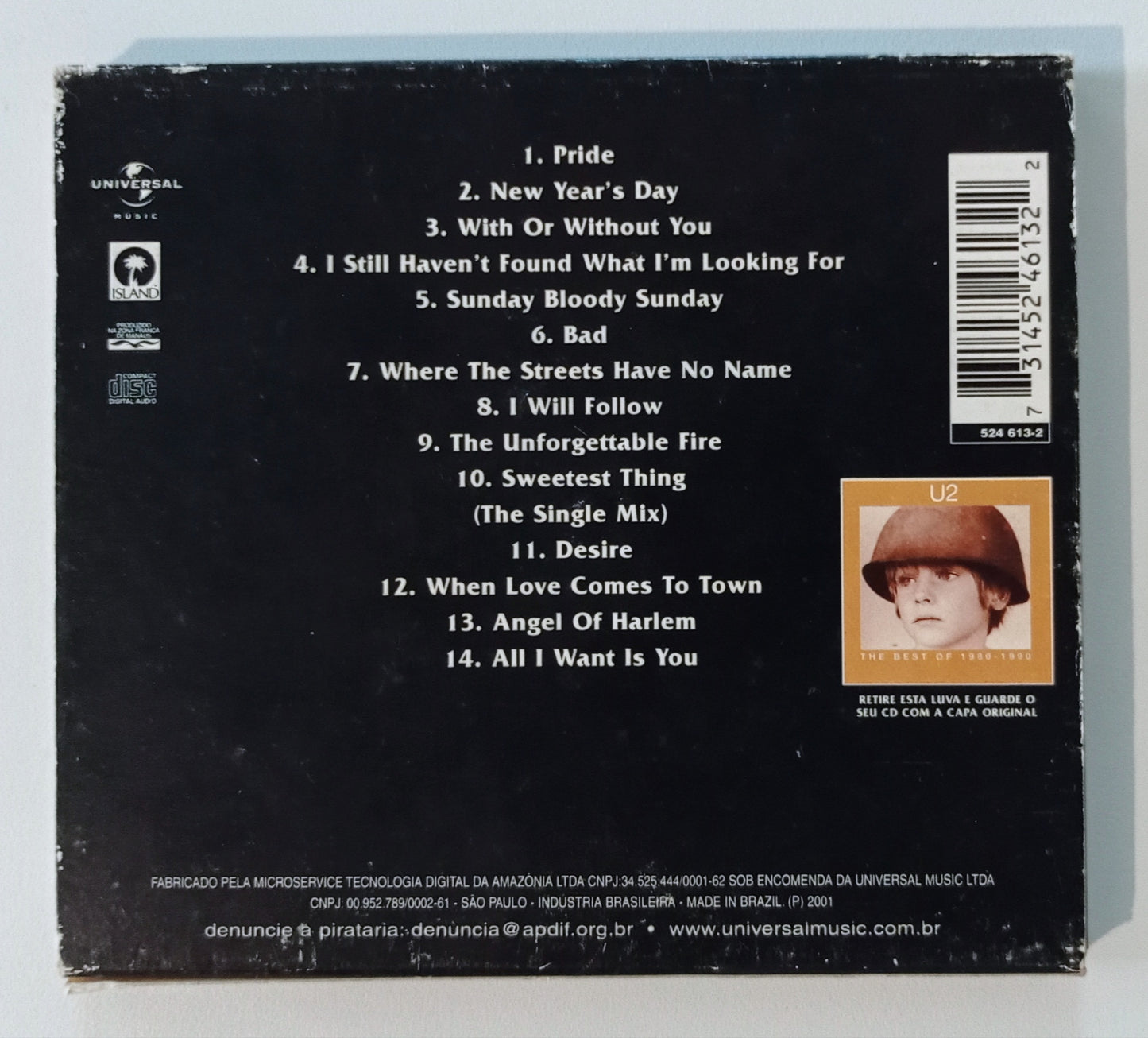 U2 - The Best Of 1980 - 1990 (CD Nacional - Usado)