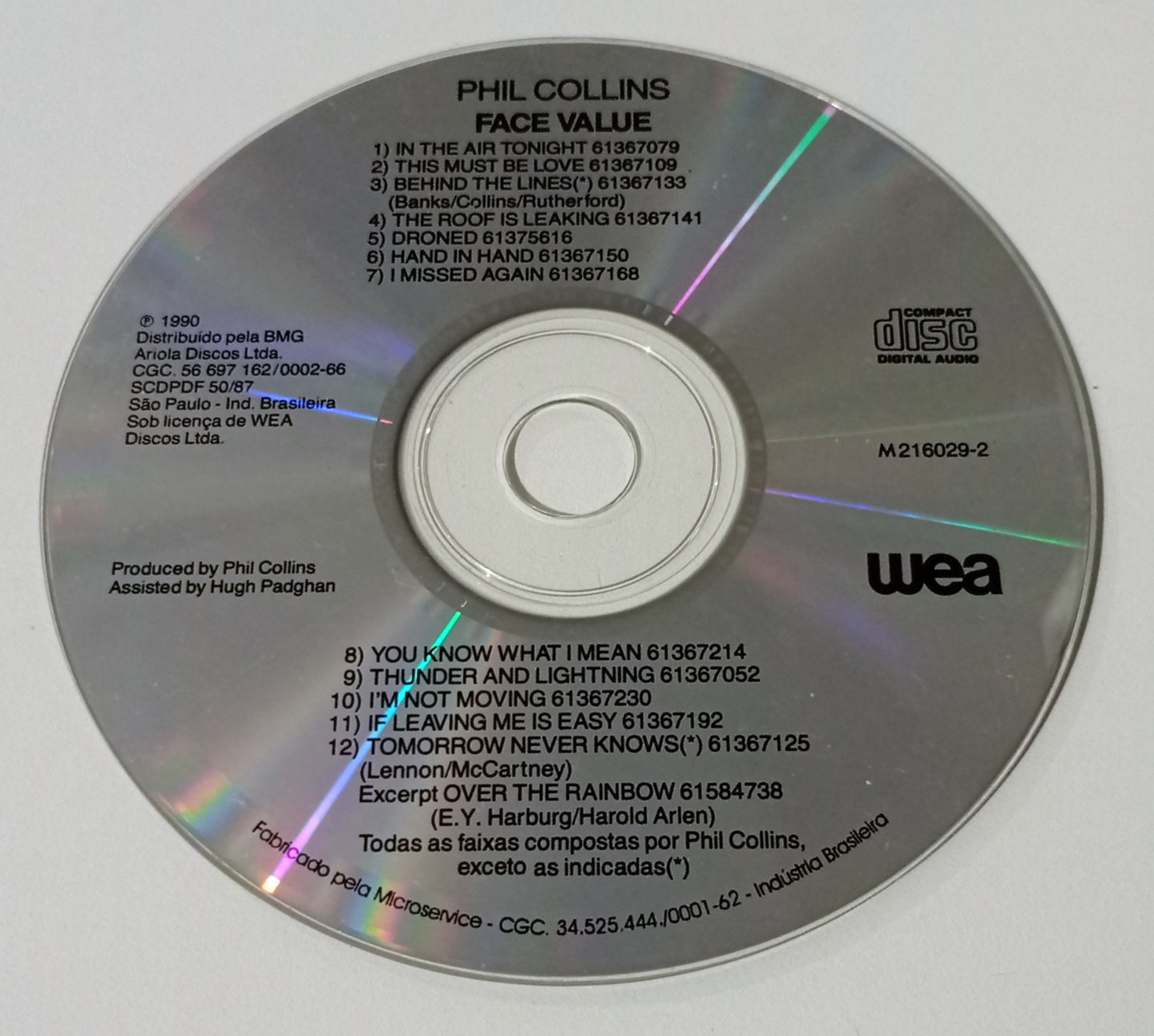 Phil Collins - Face Value (CD Nacional - Usado)