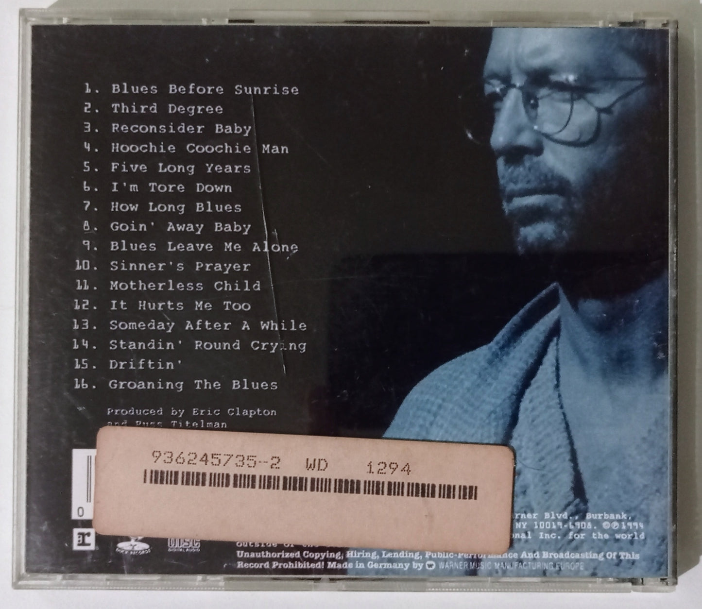 Eric Clapton - From the  Cradle (CD Alemanha - Usado)