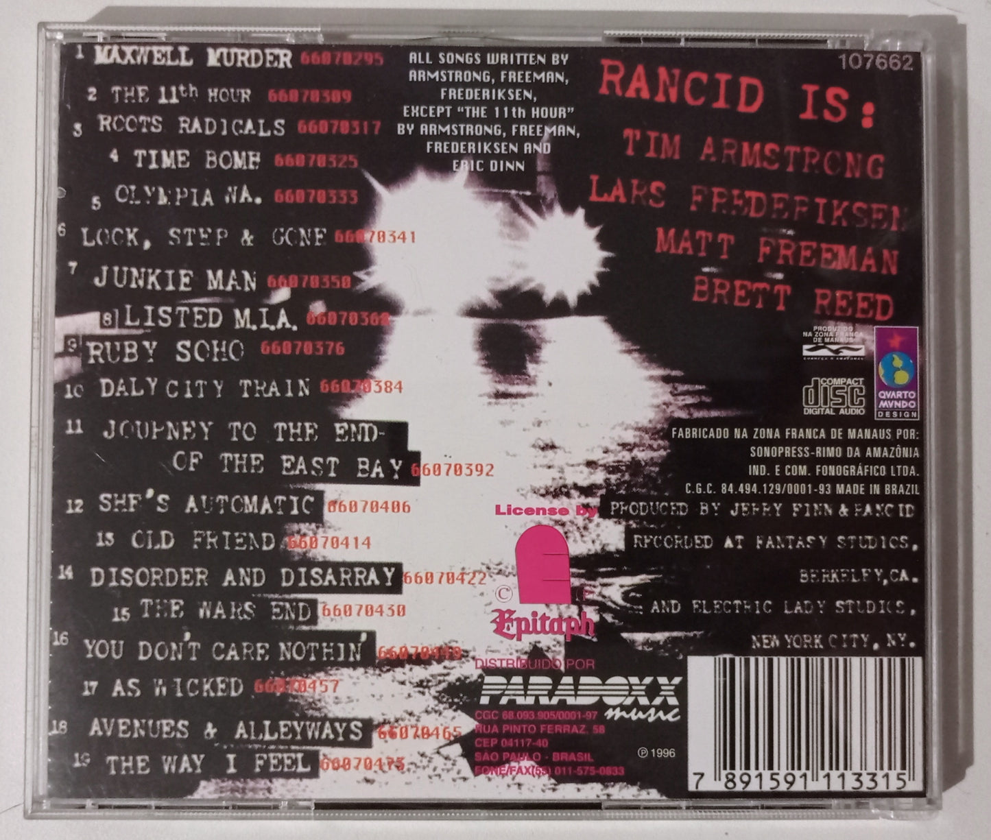 Rancid - ...And Out Come The Wolves (CD Nacional - Usado)