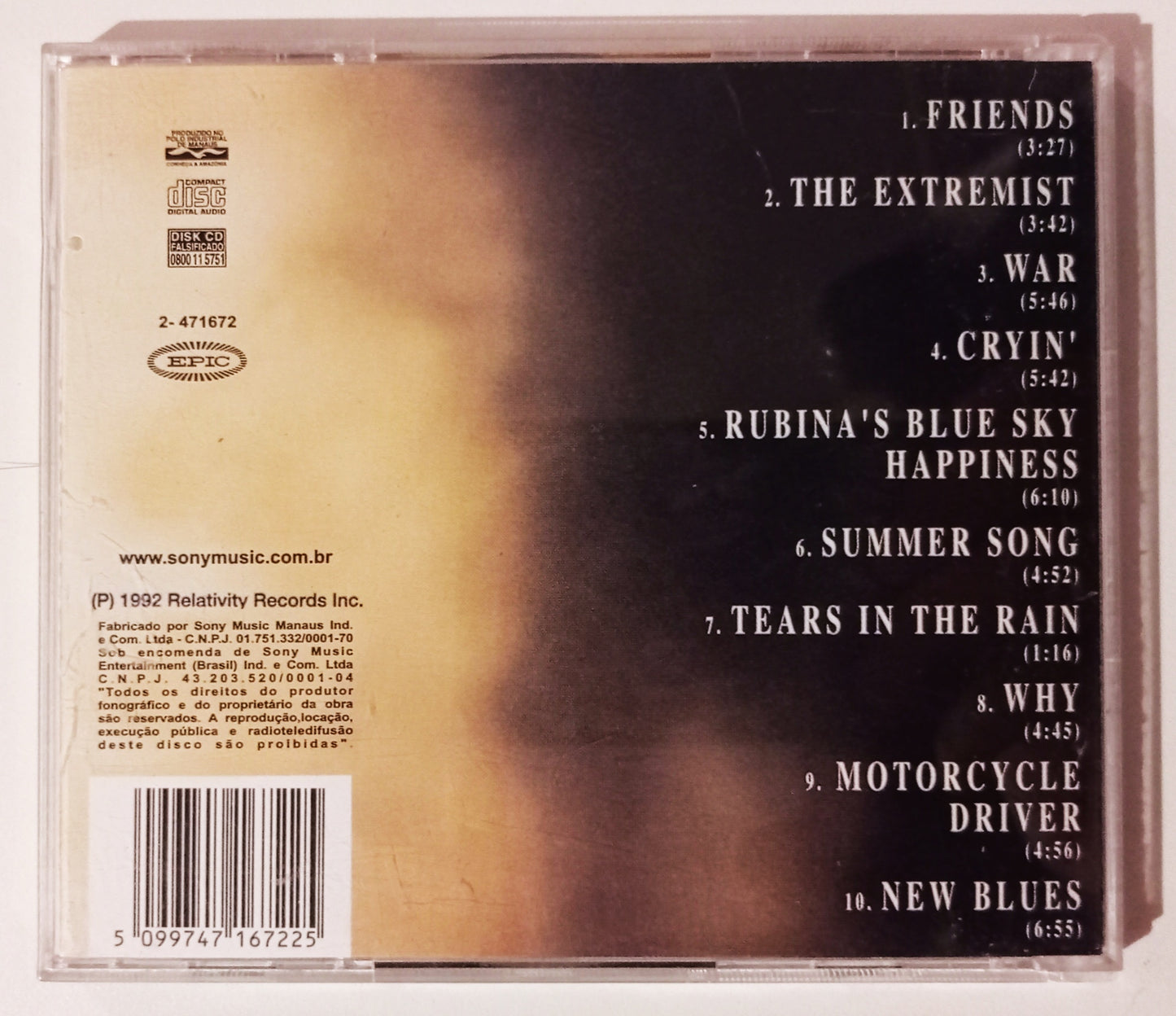 Joe Satriani - The Extremist *CD Nacional - Usado)