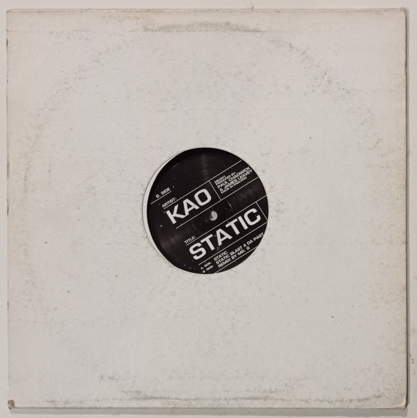 Kao - Static (Vinyl 12" - Importado Inglaterra - USADO)