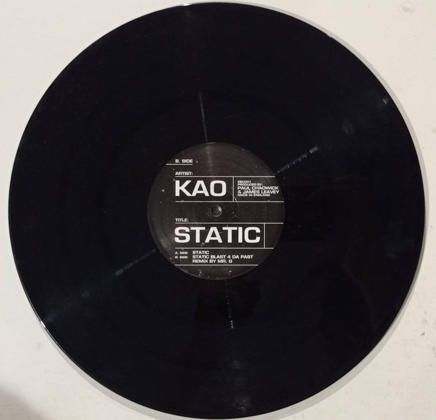 Kao - Static (Vinyl 12" - Importado Inglaterra - USADO)