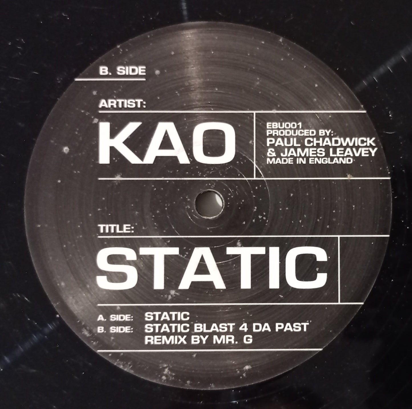 Kao - Static (Vinyl 12" - Importado Inglaterra - USADO)