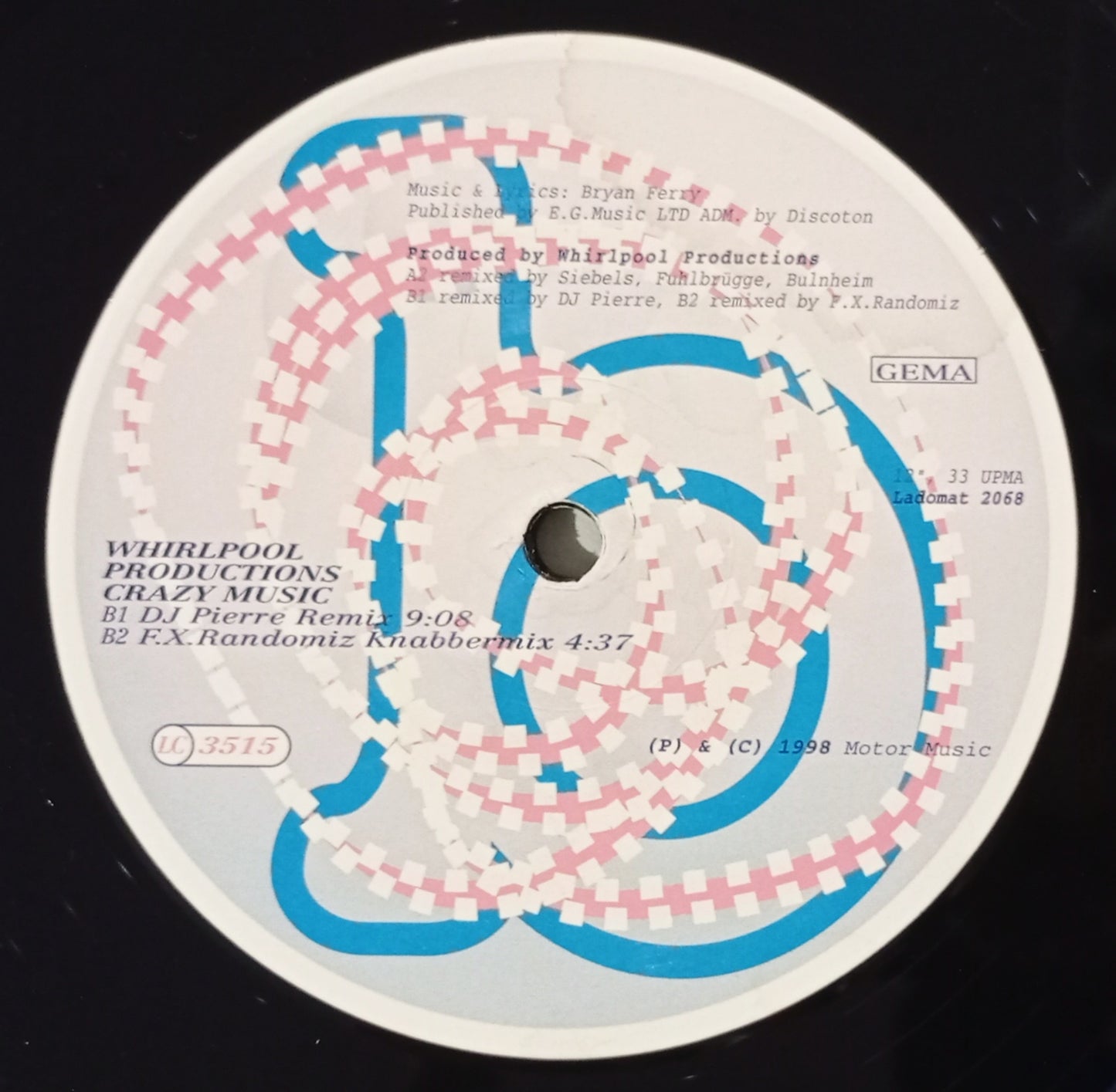 Whirlpool Productions - Crazy Music (Vinyl 12" - Importado Alemanha - USADO)