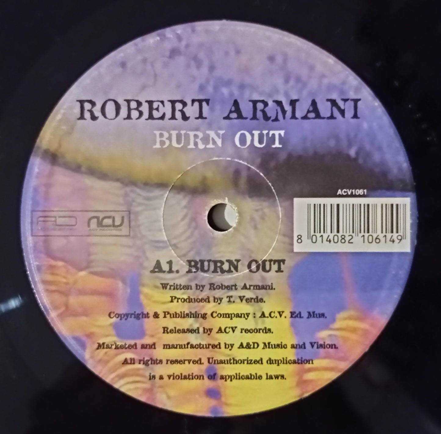 Robert Armani - Burn Out (Vinyl 12" - Importado Itália - USADO)