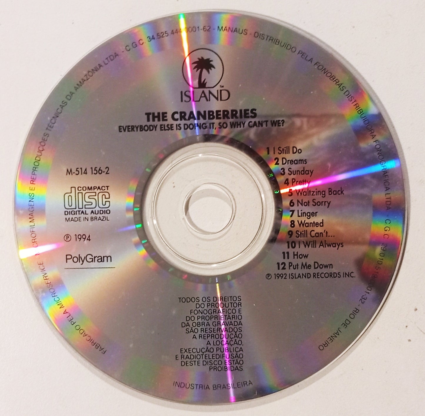 Cranberries - Everybody Else Is Doing It, So Why Can't We? (CD Nacional Usado)