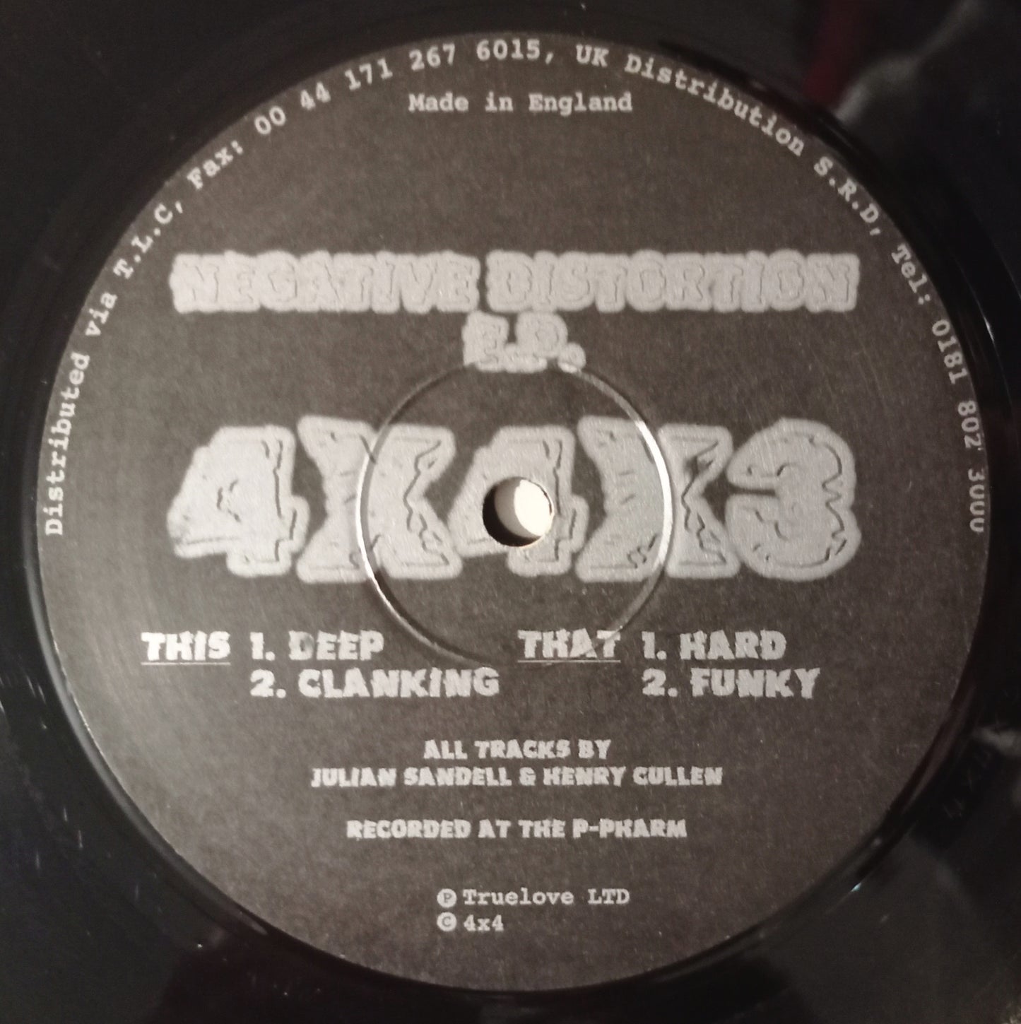 Julian Sandell & Henry Cullen - Negative Distortion E.P. (Vynil 12" - Importado Inglaterra - USADO)