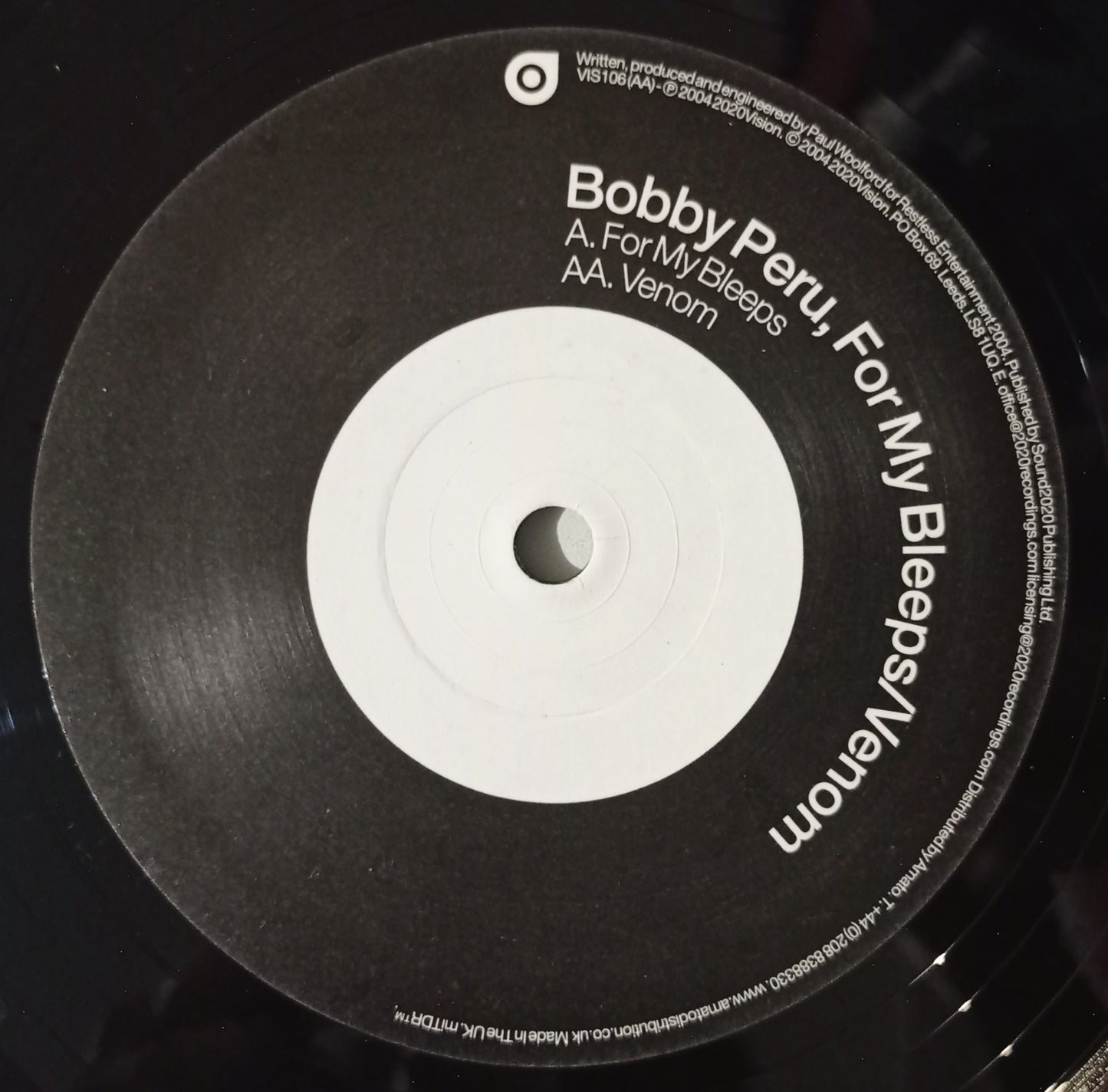 Bobby Peru - For My Bleeps / Venom (Vynil 12" - Importado Inglaterra - USADO)