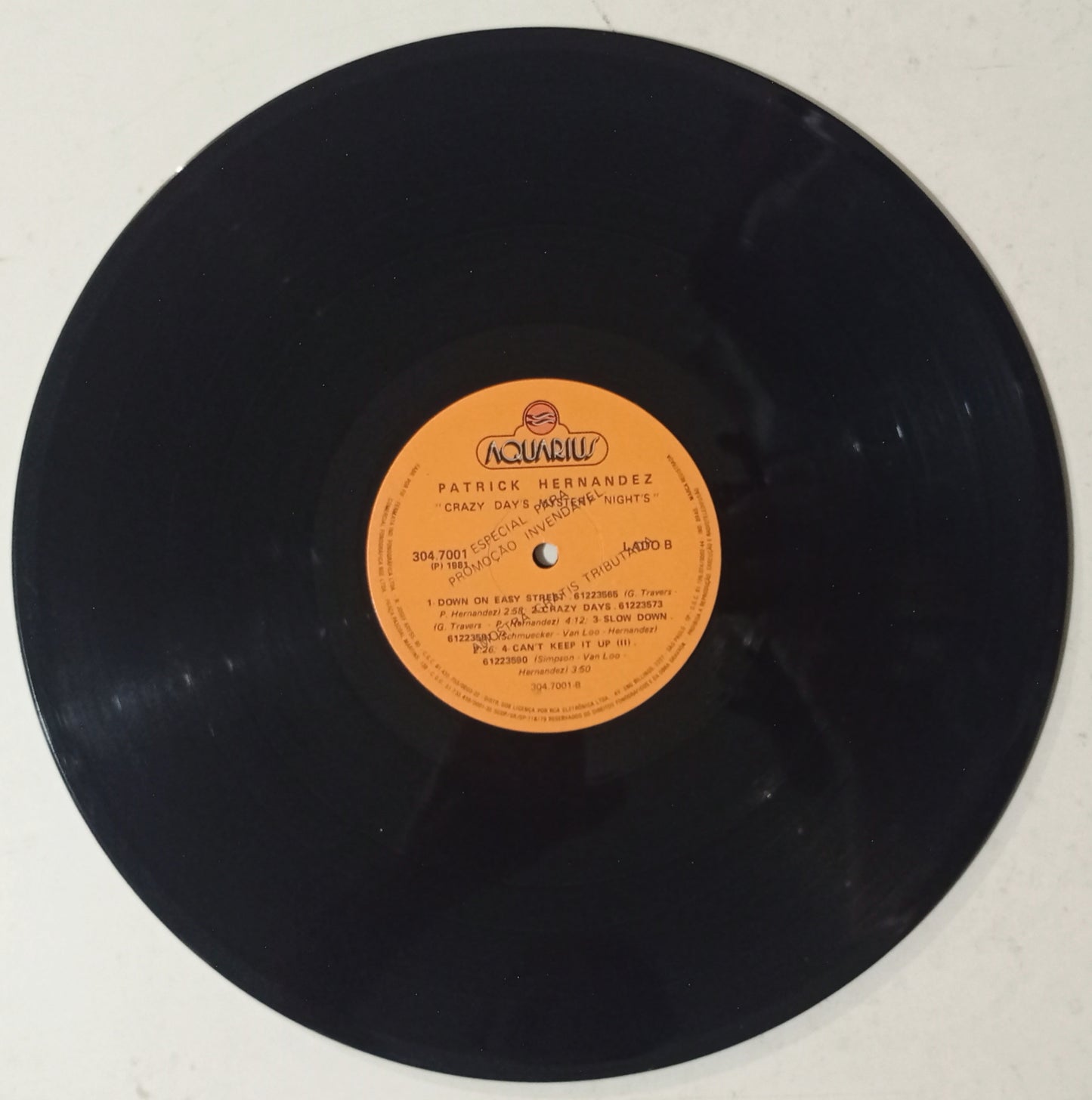 Patrick Hernandez - Crazy Day's Mystery Night's (LP - Nacional - USADO)