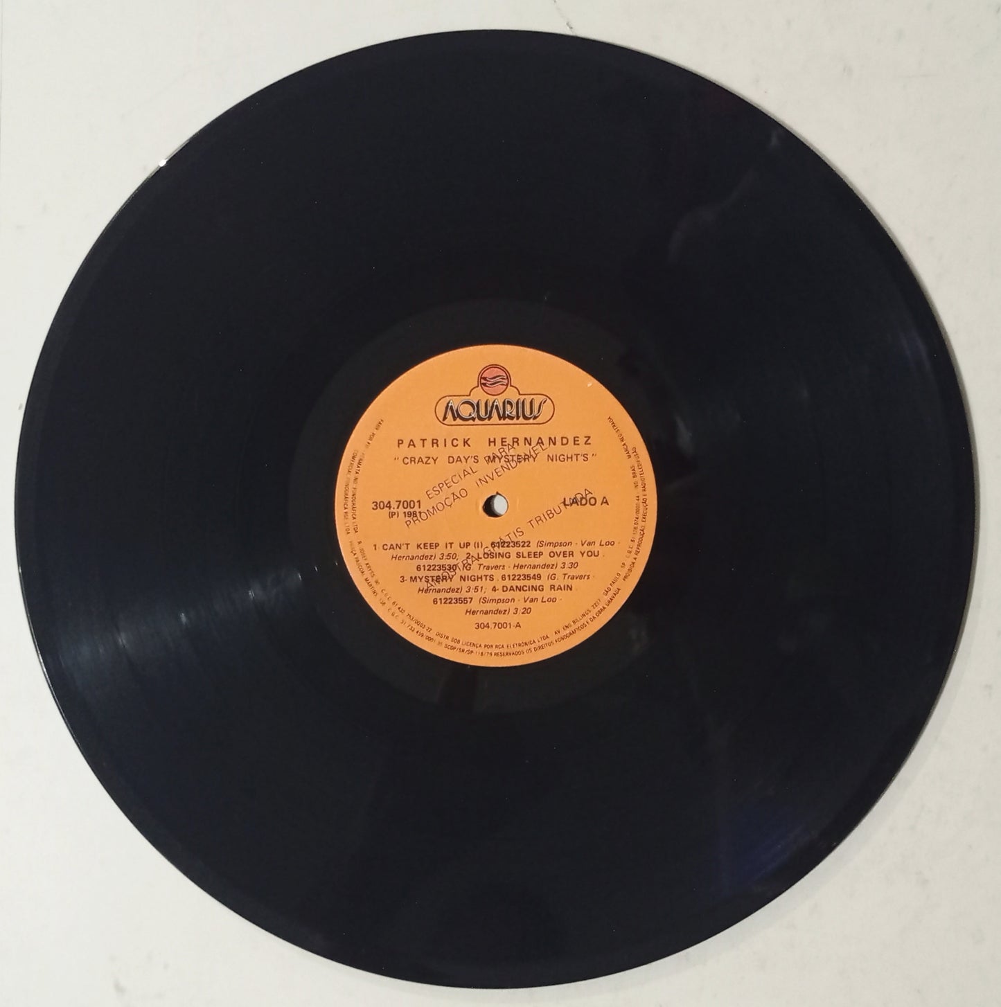 Patrick Hernandez - Crazy Day's Mystery Night's (LP - Nacional - USADO)