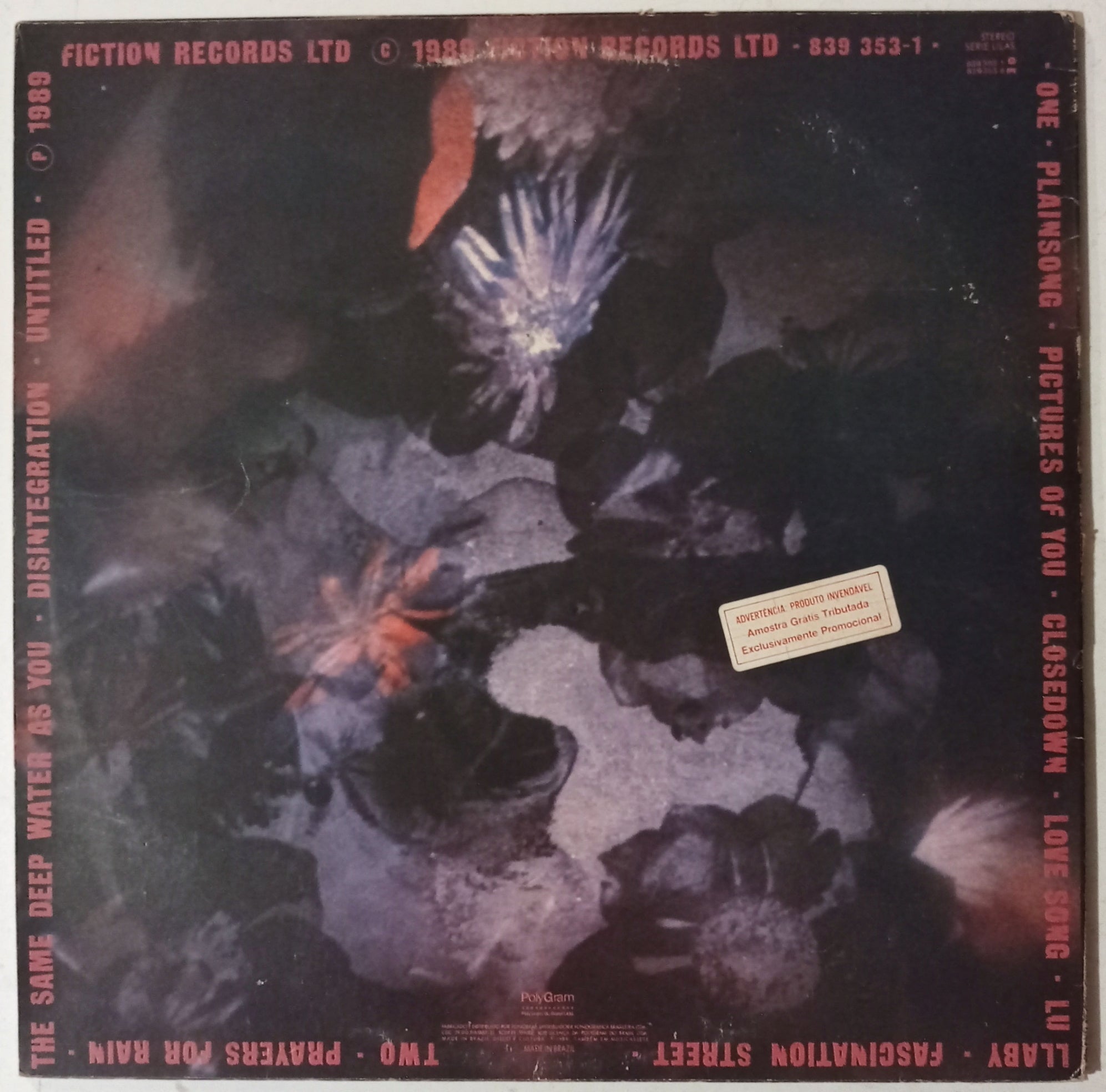 THE CURE DISINTEGRATION 初回盤LP レコード THE CURE DISINTEGRATION 初回盤LP レコード THE CURE DISINTEGRATION
