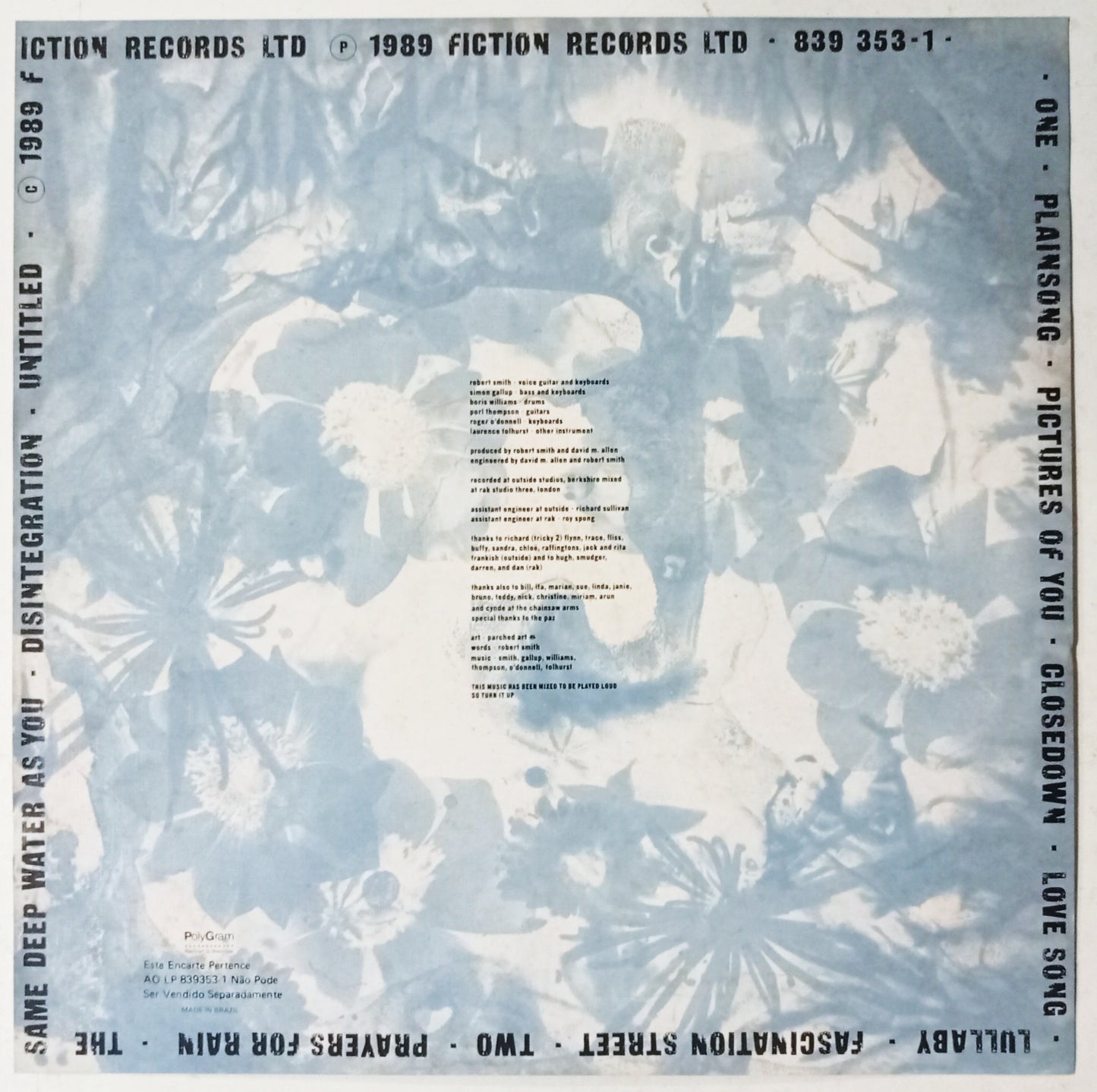 The Cure - Disintegration (LP - Nacional - USADO)