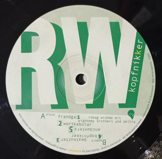 Robag Wruhme - Kopfnikker (Vynil 12" - Importado Alemanha - USADO)