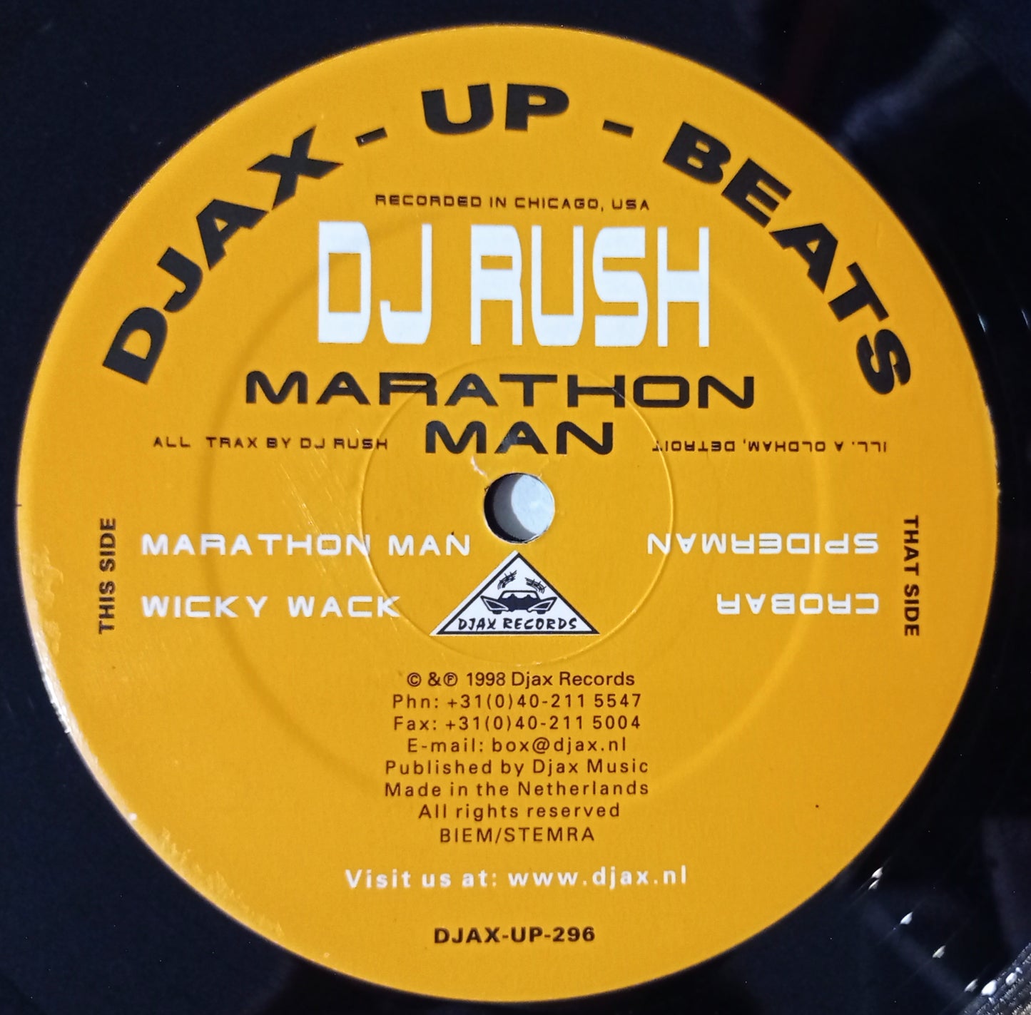 DJ Rush - Marathon Man (Vynil 12" - Importado Holanda - USADO)