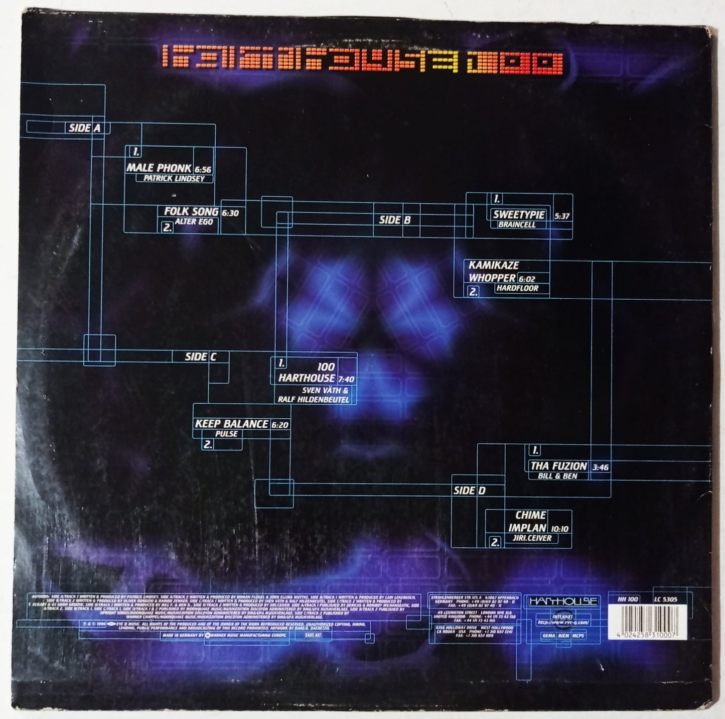 Vários - Harthouse 100 (2x Vynil 12" - Importado Alemanha - USADO)