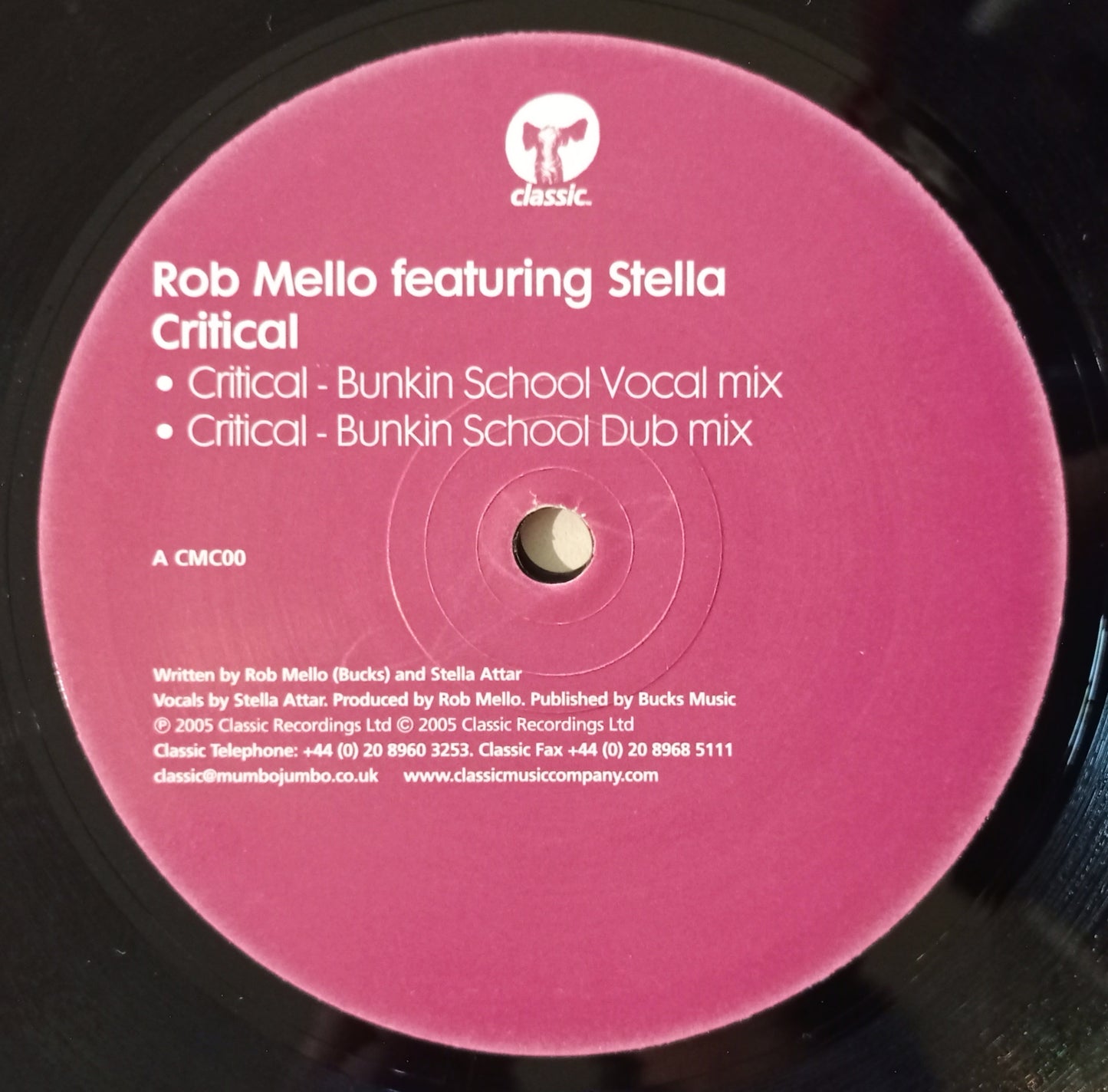 Rob Mello Feat. Stella - Critical (Vynil 12" - Importado Inglaterra - USADO)