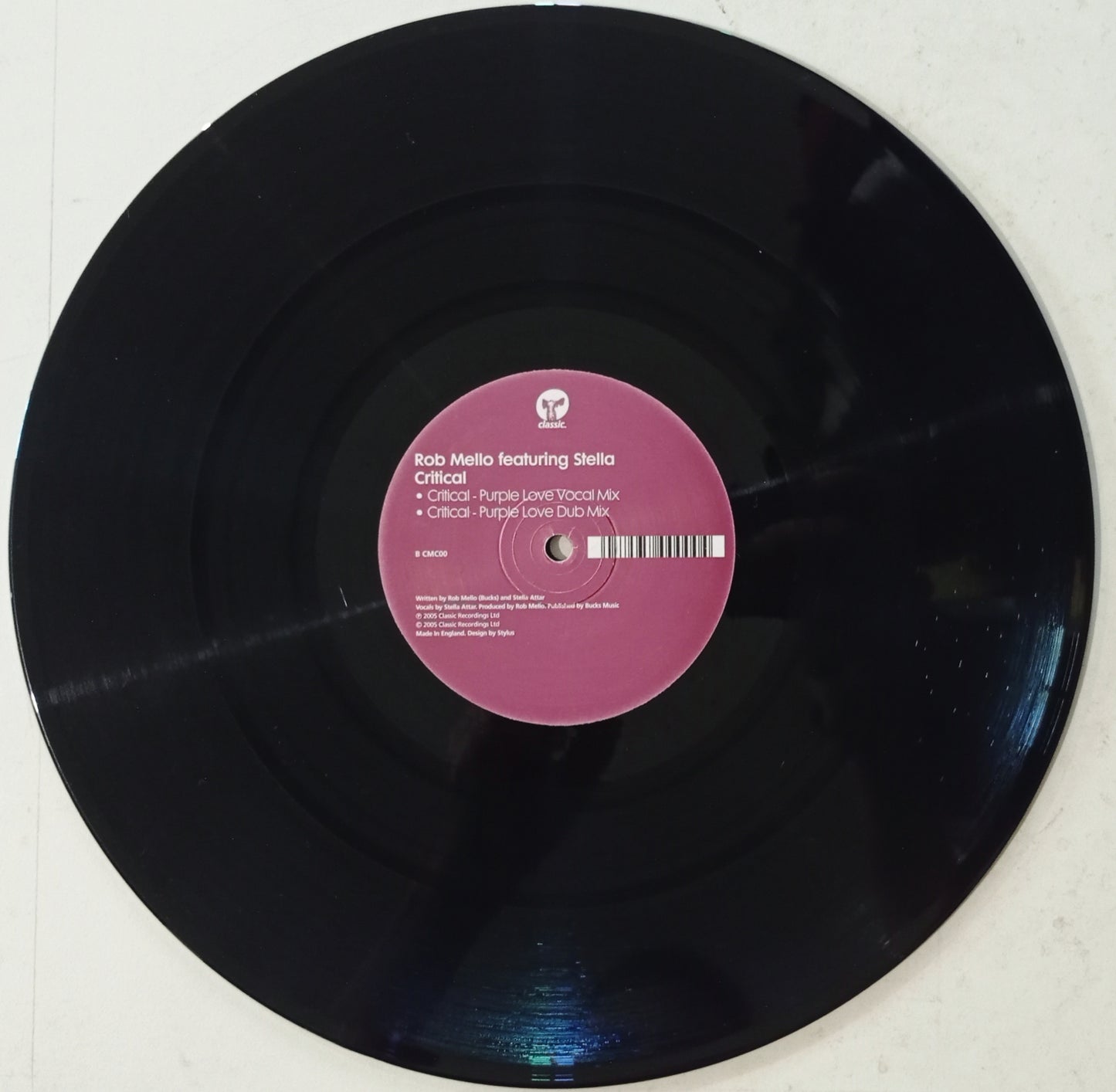 Rob Mello Feat. Stella - Critical (Vynil 12" - Importado Inglaterra - USADO)