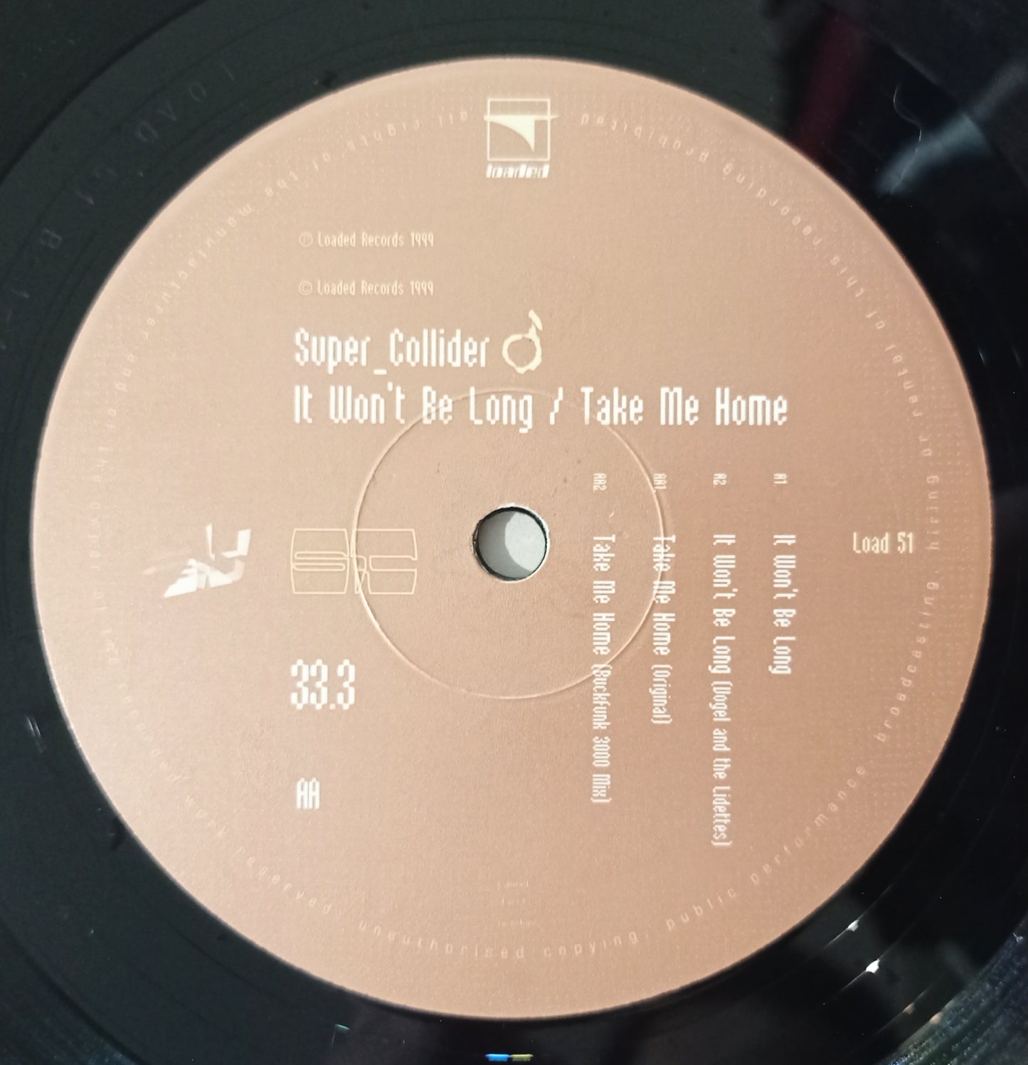 Super Collider - It Won't Be Long / Take Me Home (Vynil 12" - Importado Inglaterra - USADO)