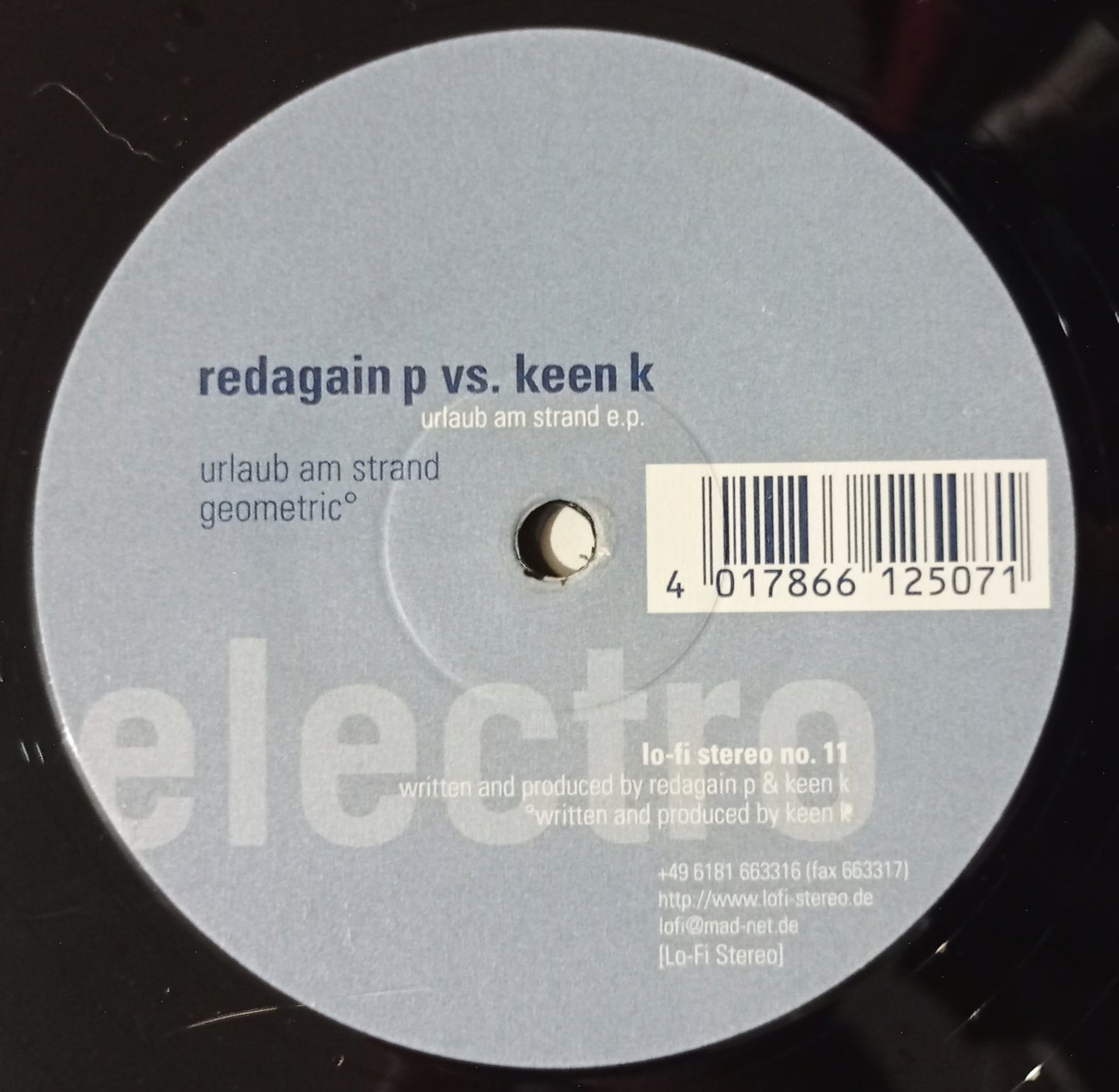Redagain p & Keen K - Urlaub Am Strand EP (Vynil 12" - Importado Alemanha - USADO)