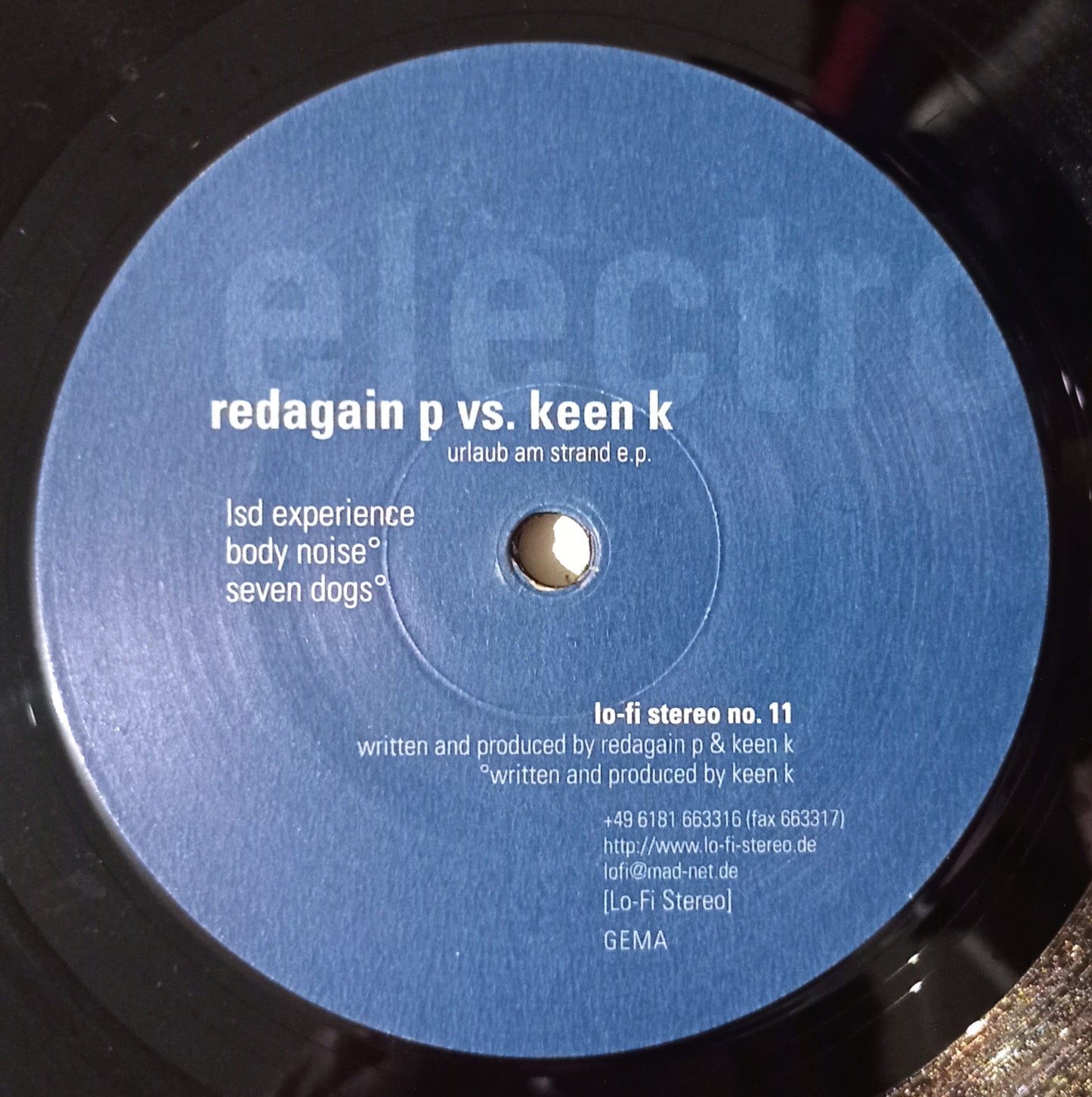 Redagain p & Keen K - Urlaub Am Strand EP (Vynil 12" - Importado Alemanha - USADO)