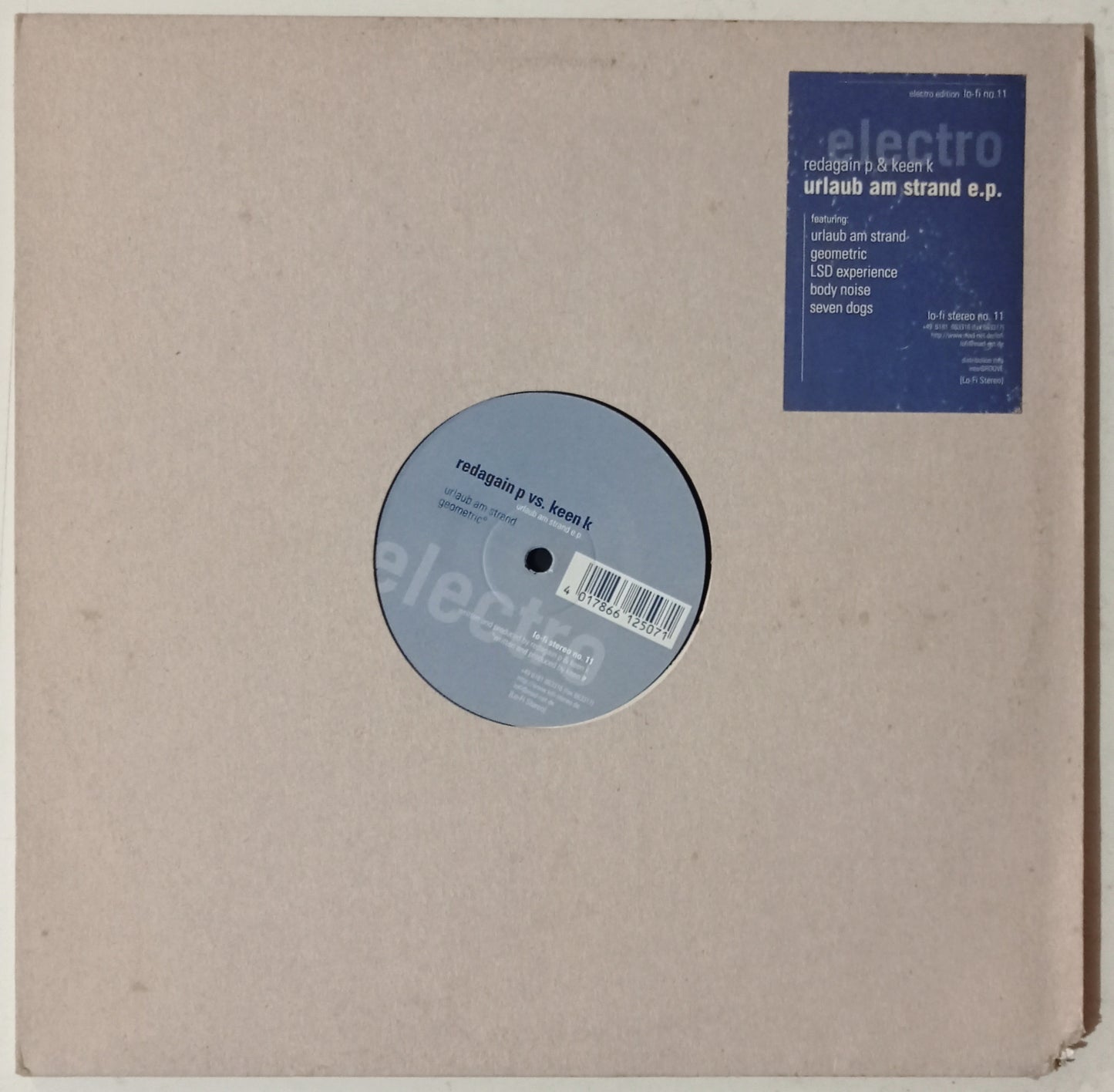 Redagain p & Keen K - Urlaub Am Strand EP (Vynil 12" - Importado Alemanha - USADO)