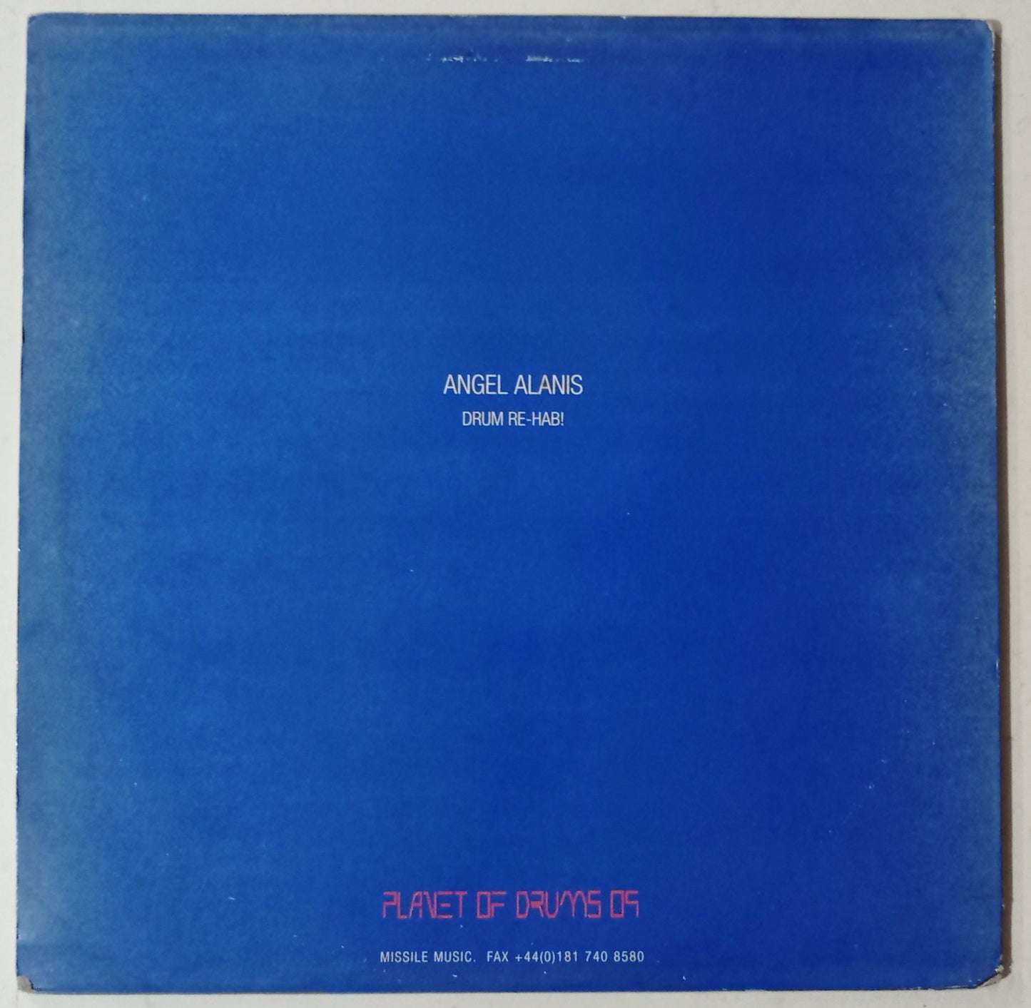 Angel Alanis - Drum Re-Hab (Vynil 12" - Importado Inglaterra - USADO)