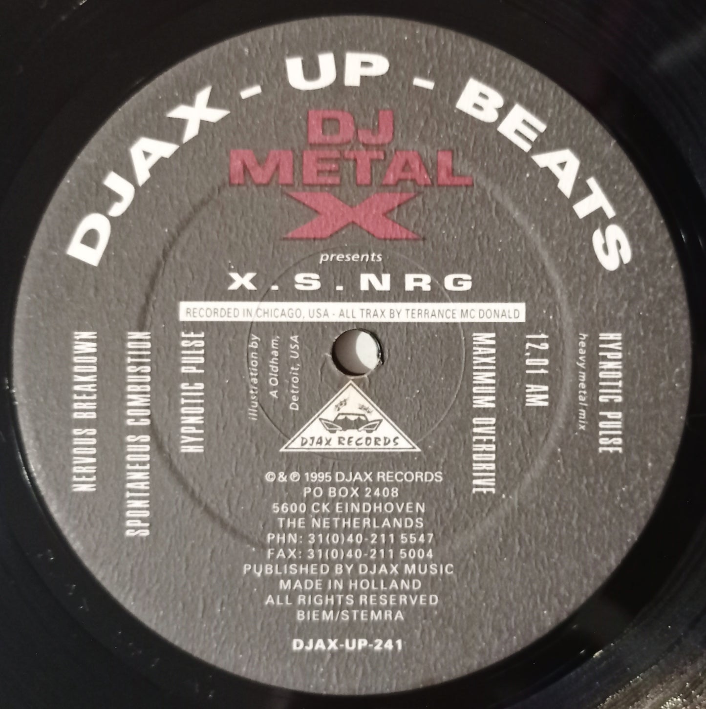 DJ Metal X - X.S. NRG (Vynil 12" - Importado Holanda - USADO)