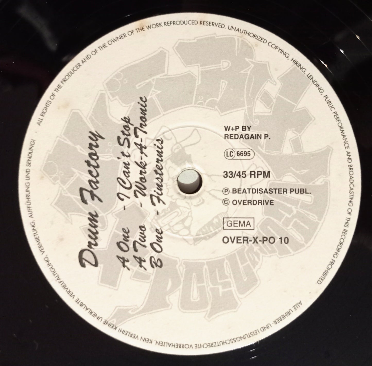 Drum Factory - I Can't Stop (Vynil 12"  - Importado Alemanha - USADO)