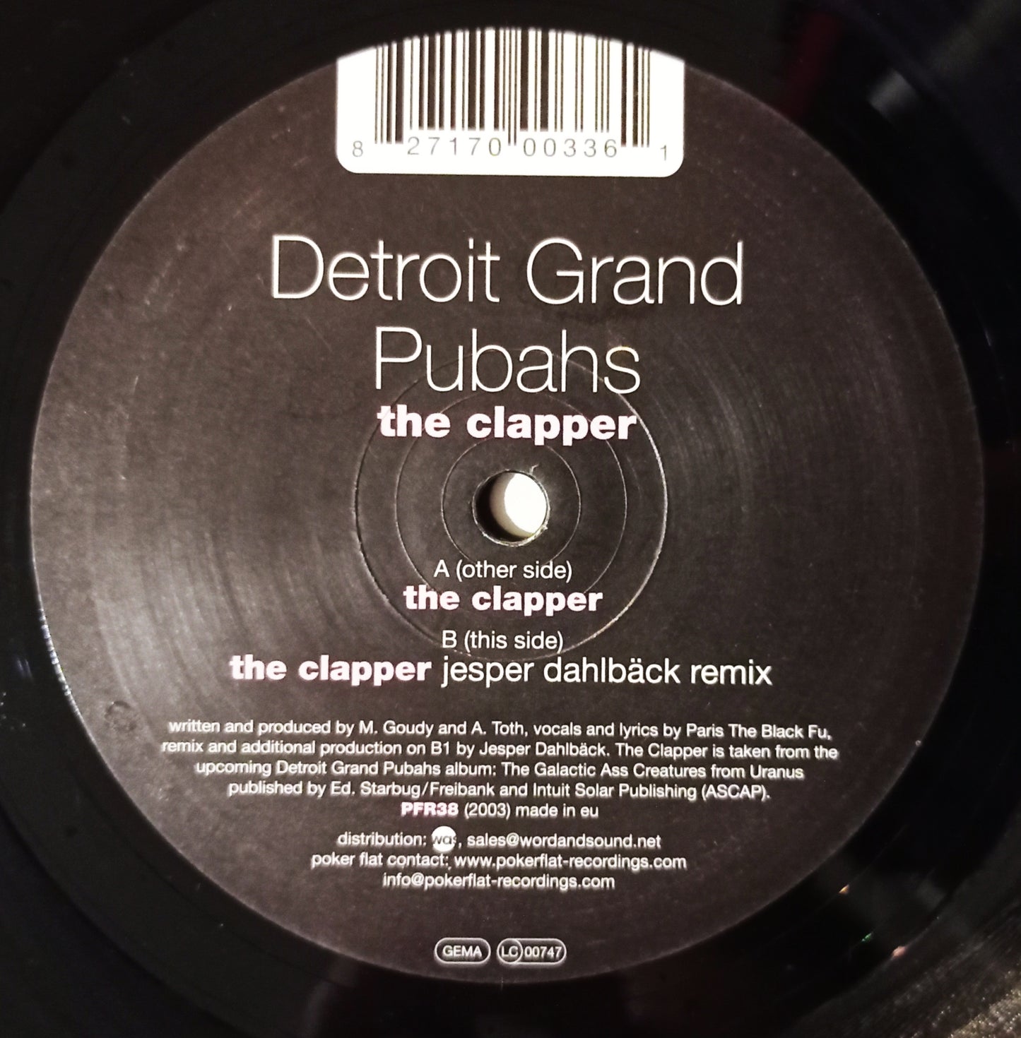 Detroit Grand Pubahs - The Clapper (Vynil 12" - Importado Alemanha - USADO)