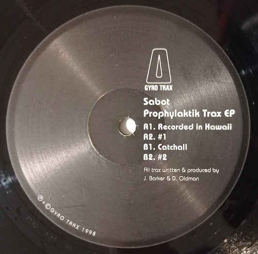 Sabot - Prophylaktik Trax EP (Vynil 12" - Importado Japão - USADO)