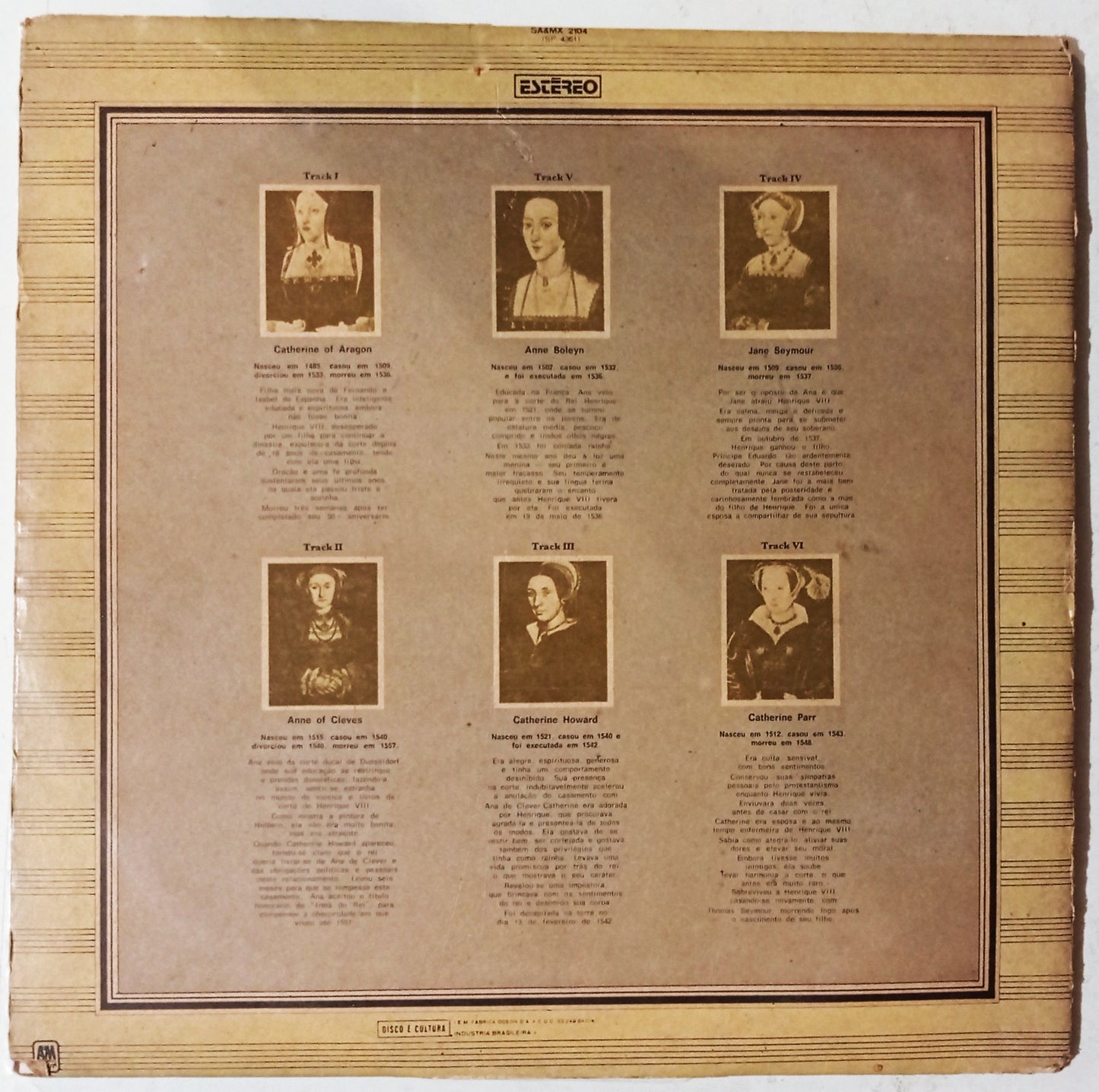 Rick Wakeman - The Six Wives Of Henry VIII (LP - Nacional - USADO)