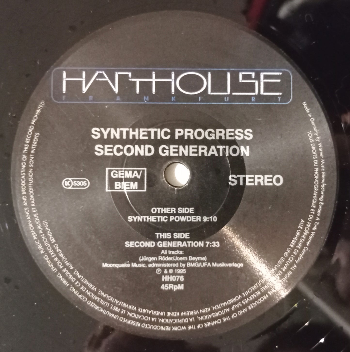 Synthetic Progress - Second Generation (Vynil 12" - Importado Alemanha - USADO)
